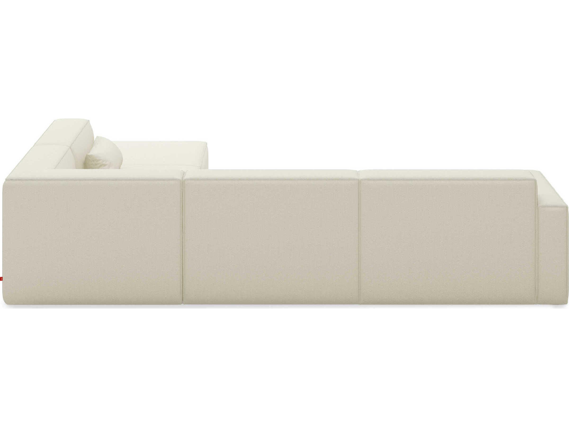 Gus* Modern Mix White Upholstered Sectional Sofa