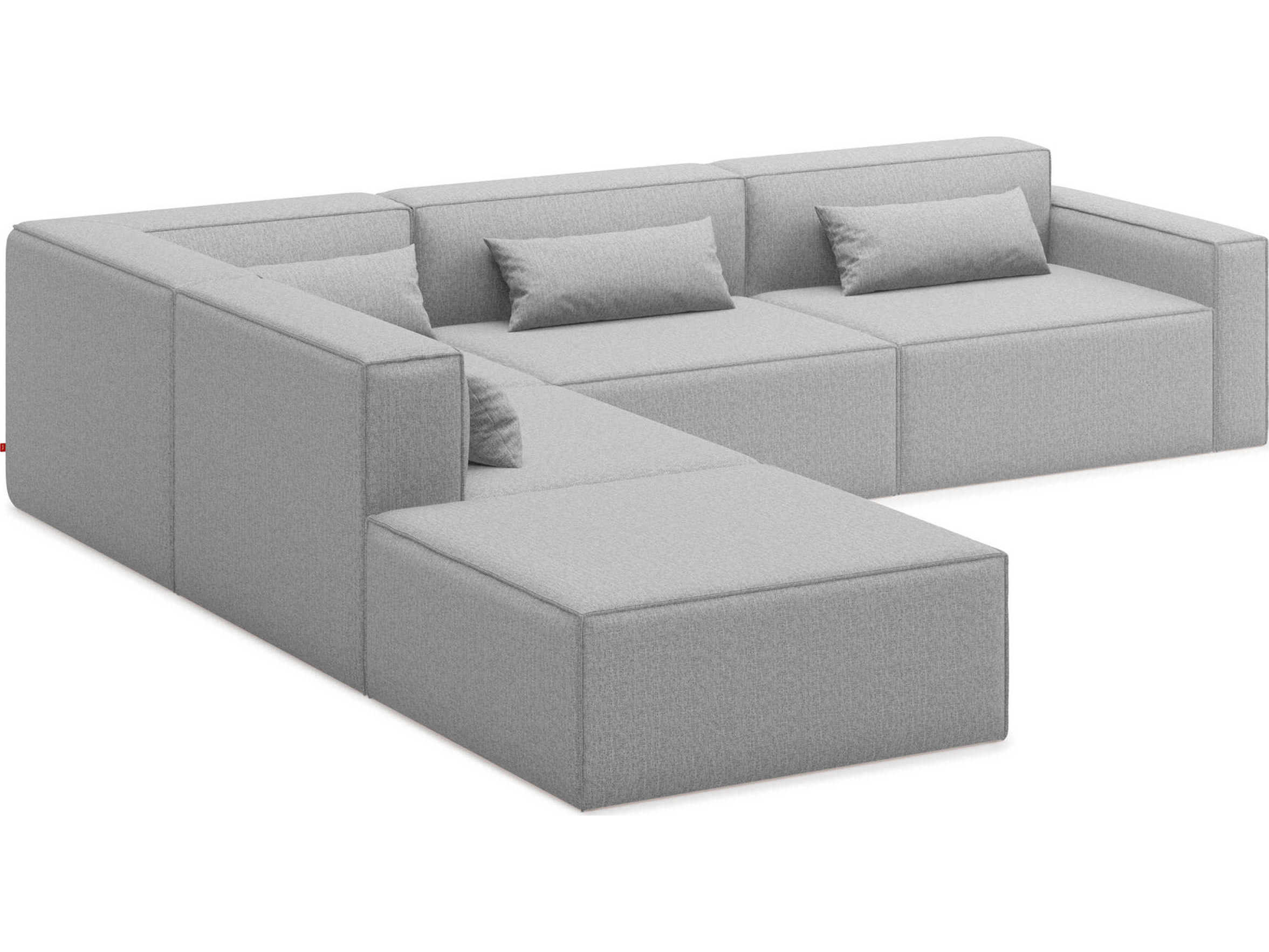 Gus* Modern Mix Gray Upholstered Sectional Sofa