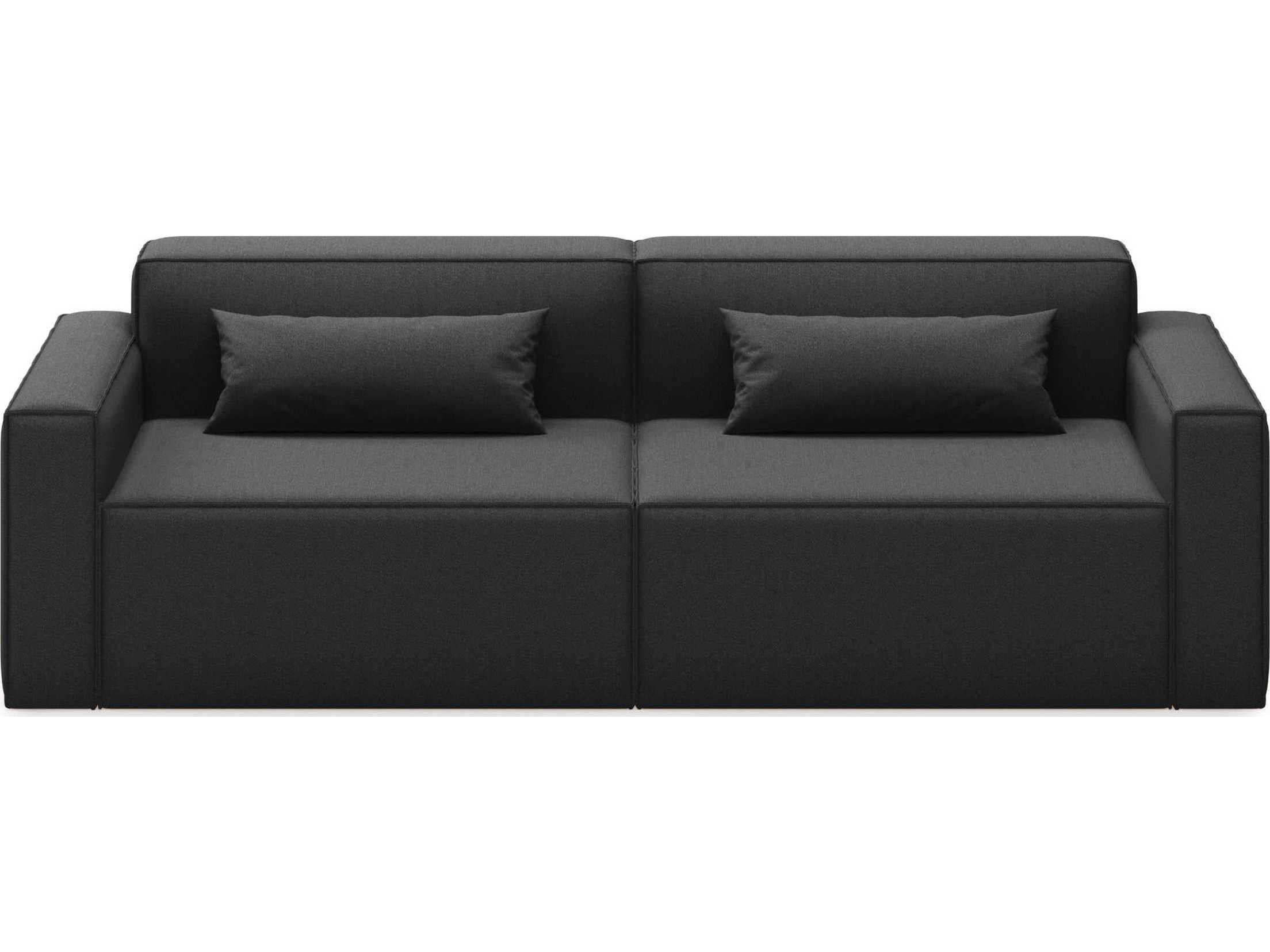 Gus* Modern Mix Mowat Raven Black Upholstered Sofa