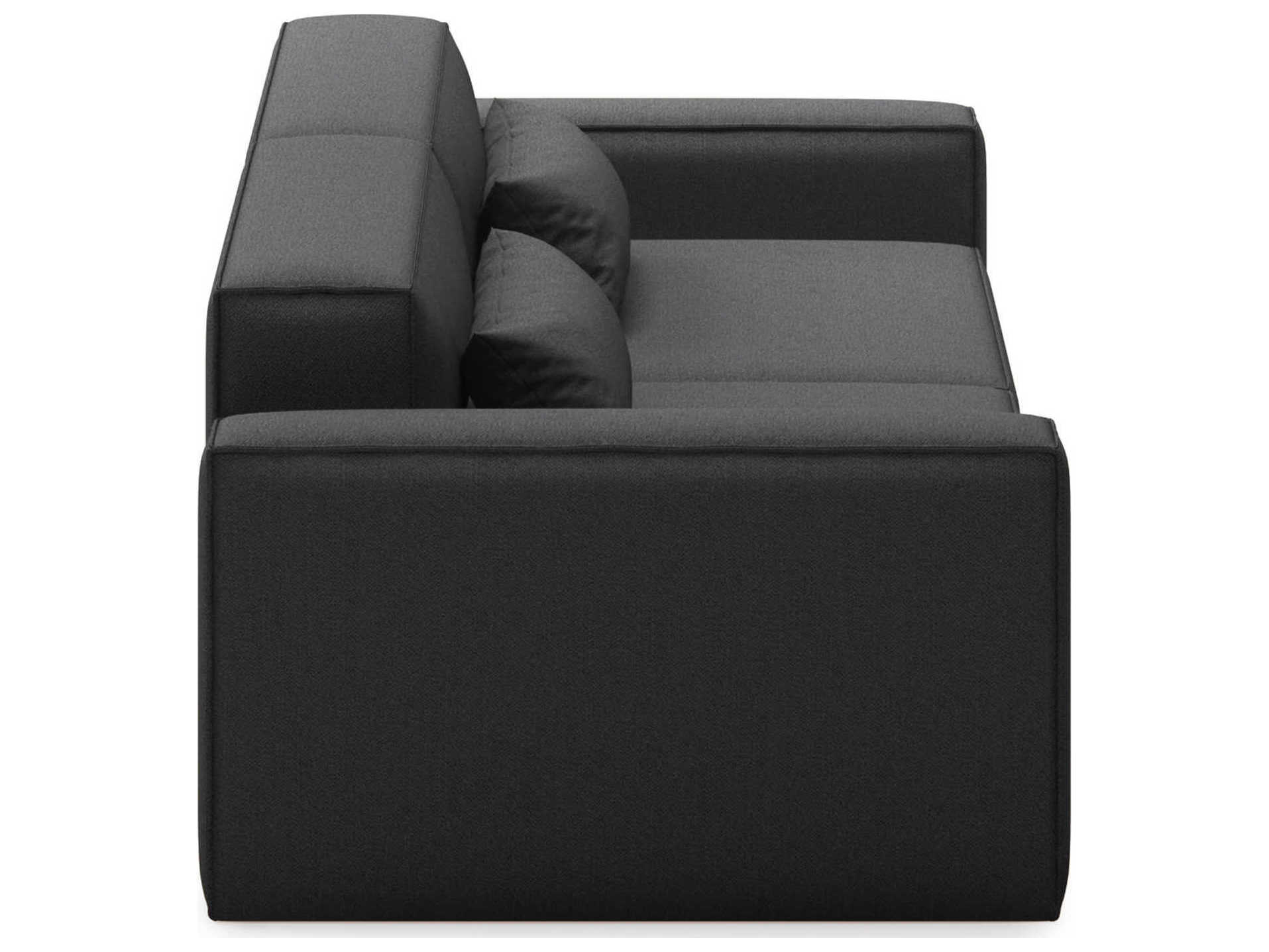 Gus* Modern Mix Mowat Raven Black Upholstered Sofa