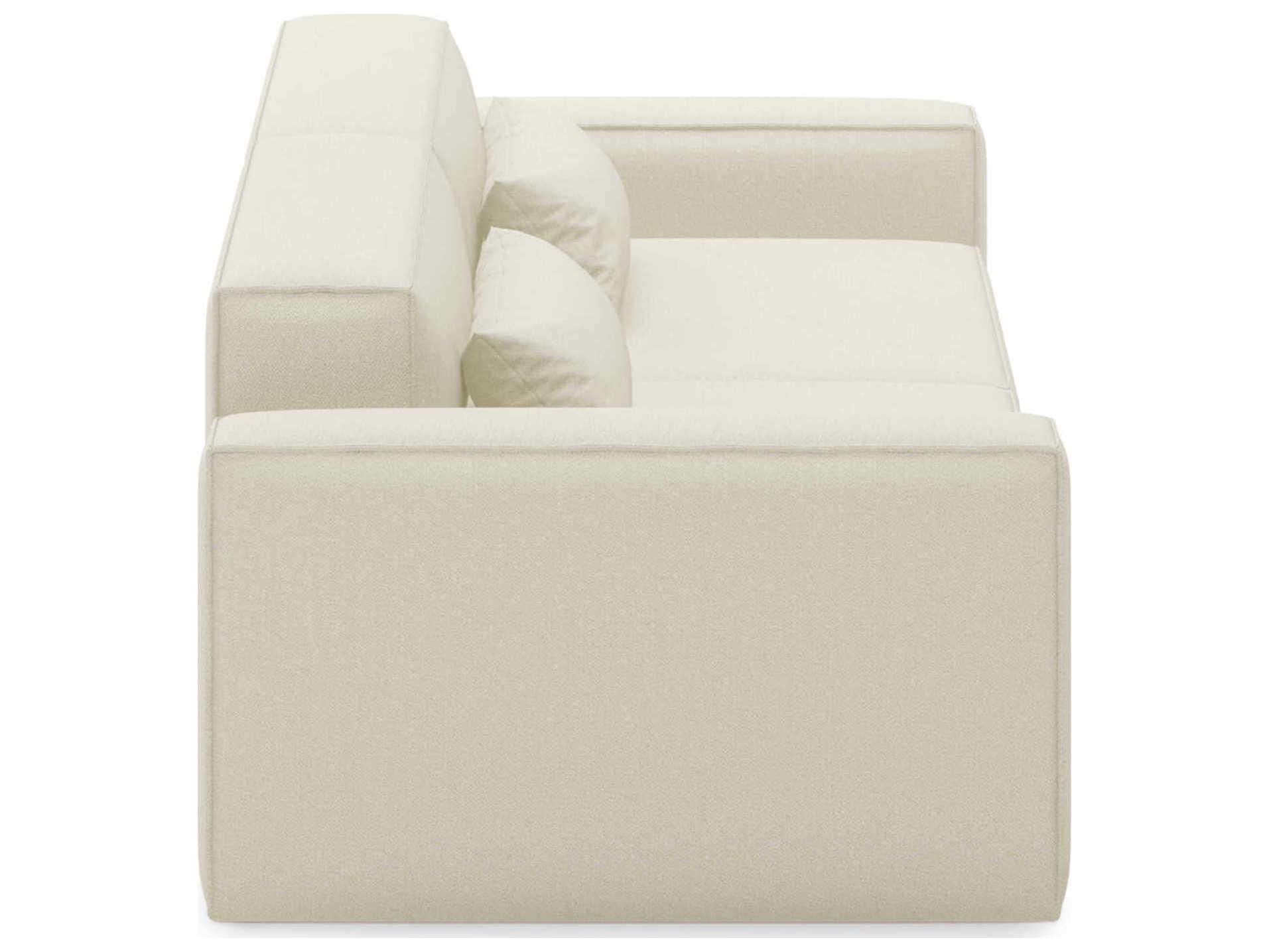 Gus* Modern Mix Mowat Sand White Upholstered Sofa