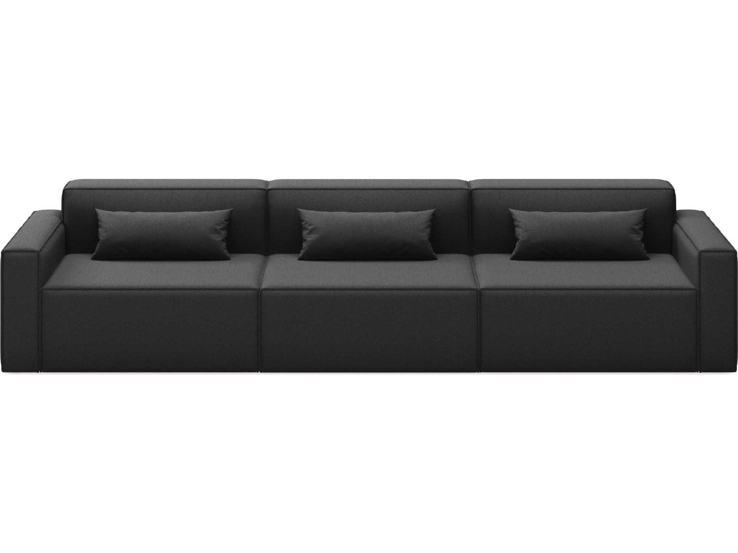 Gus* Modern Mix Mowat Raven Black Upholstered Sofa