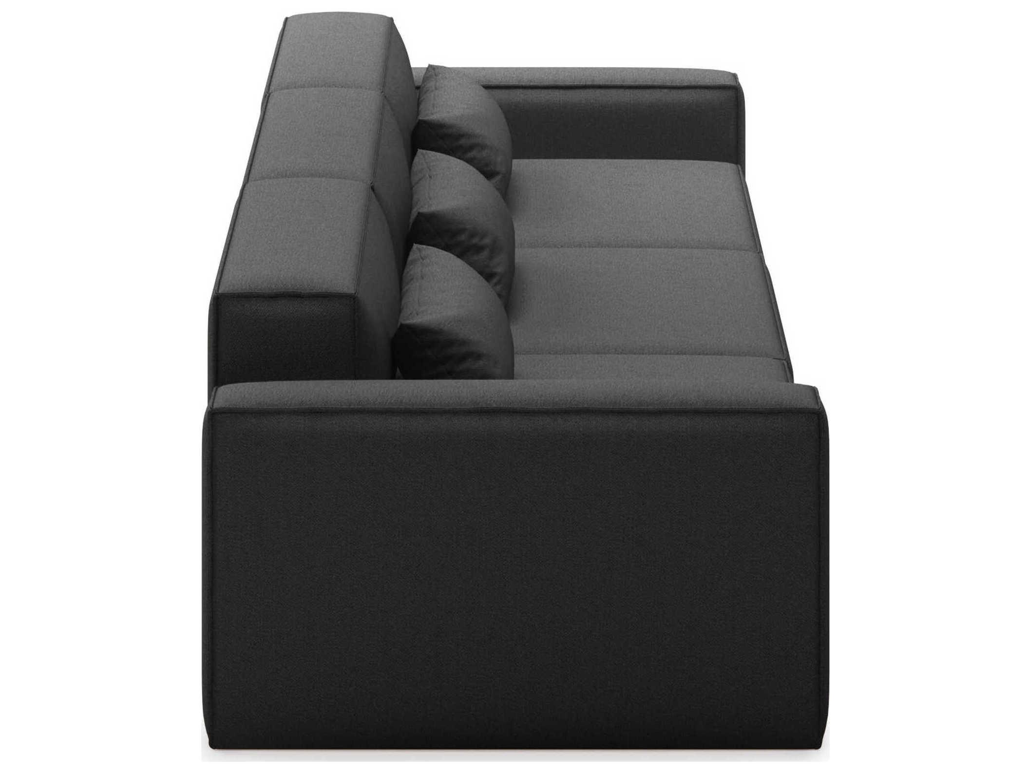 Gus* Modern Mix Mowat Raven Black Upholstered Sofa