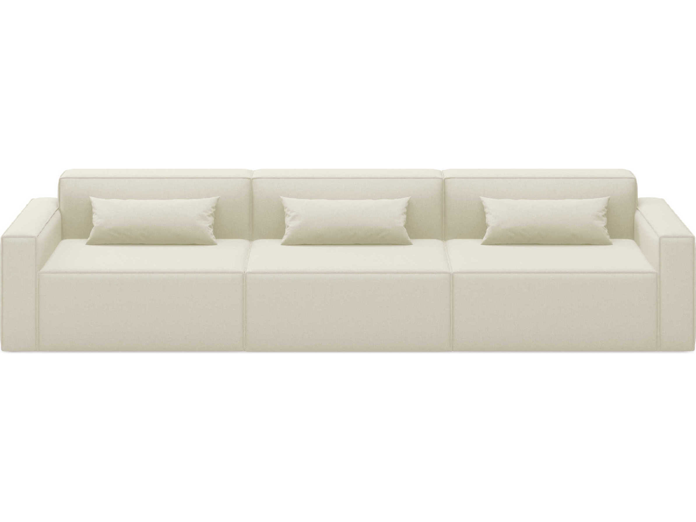 Gus* Modern Mix Mowat Sand White Upholstered Sofa