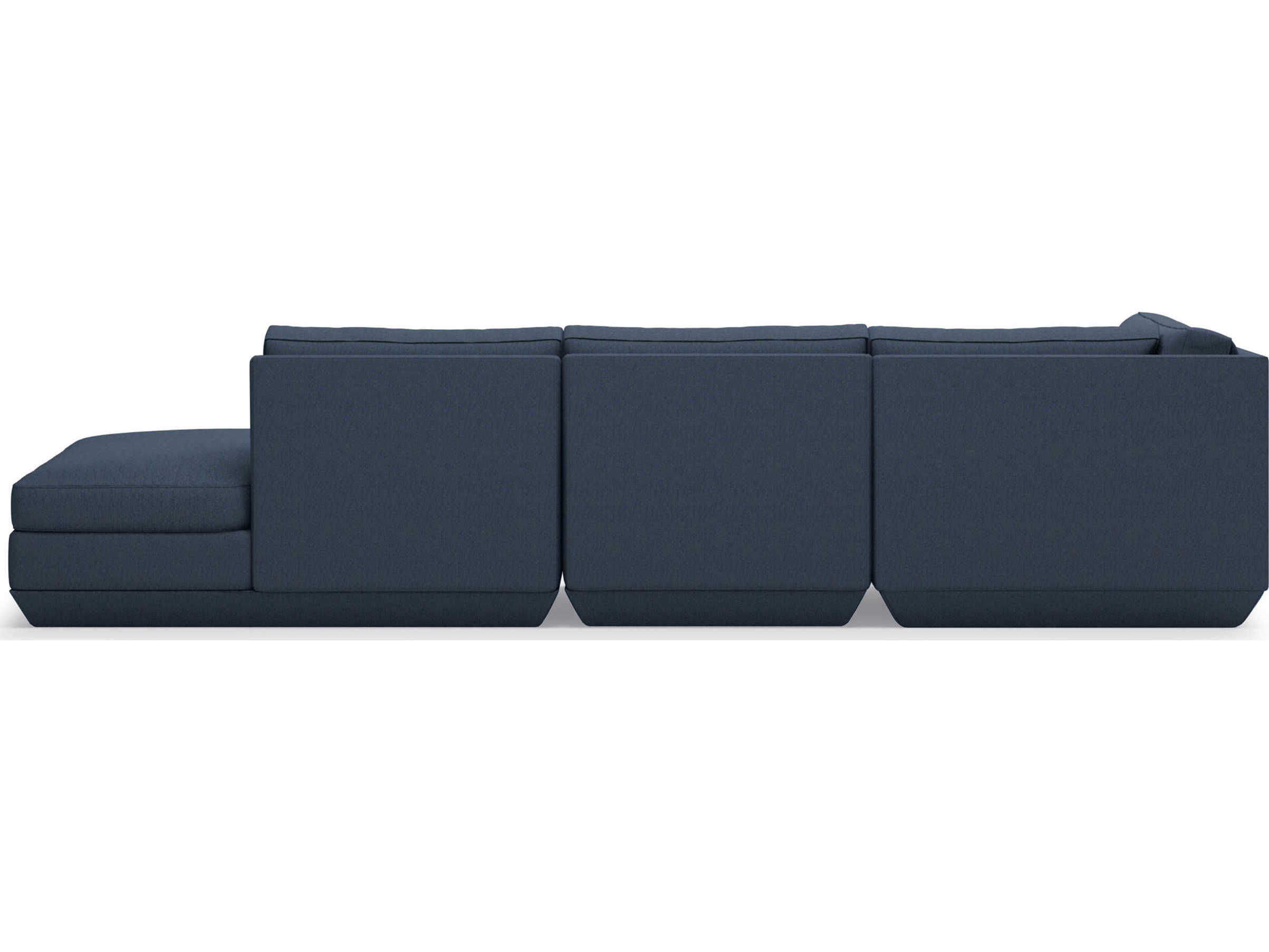 Gus* Modern Podium Blue Upholstered Sectional Sofa