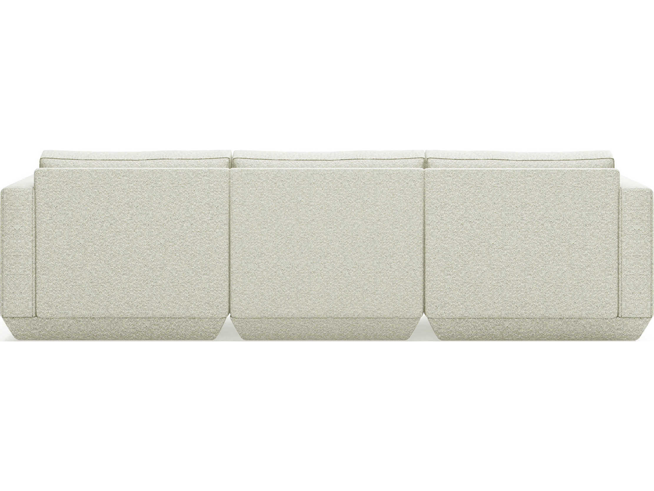 Gus* Modern Podium White Upholstered Sectional Sofa