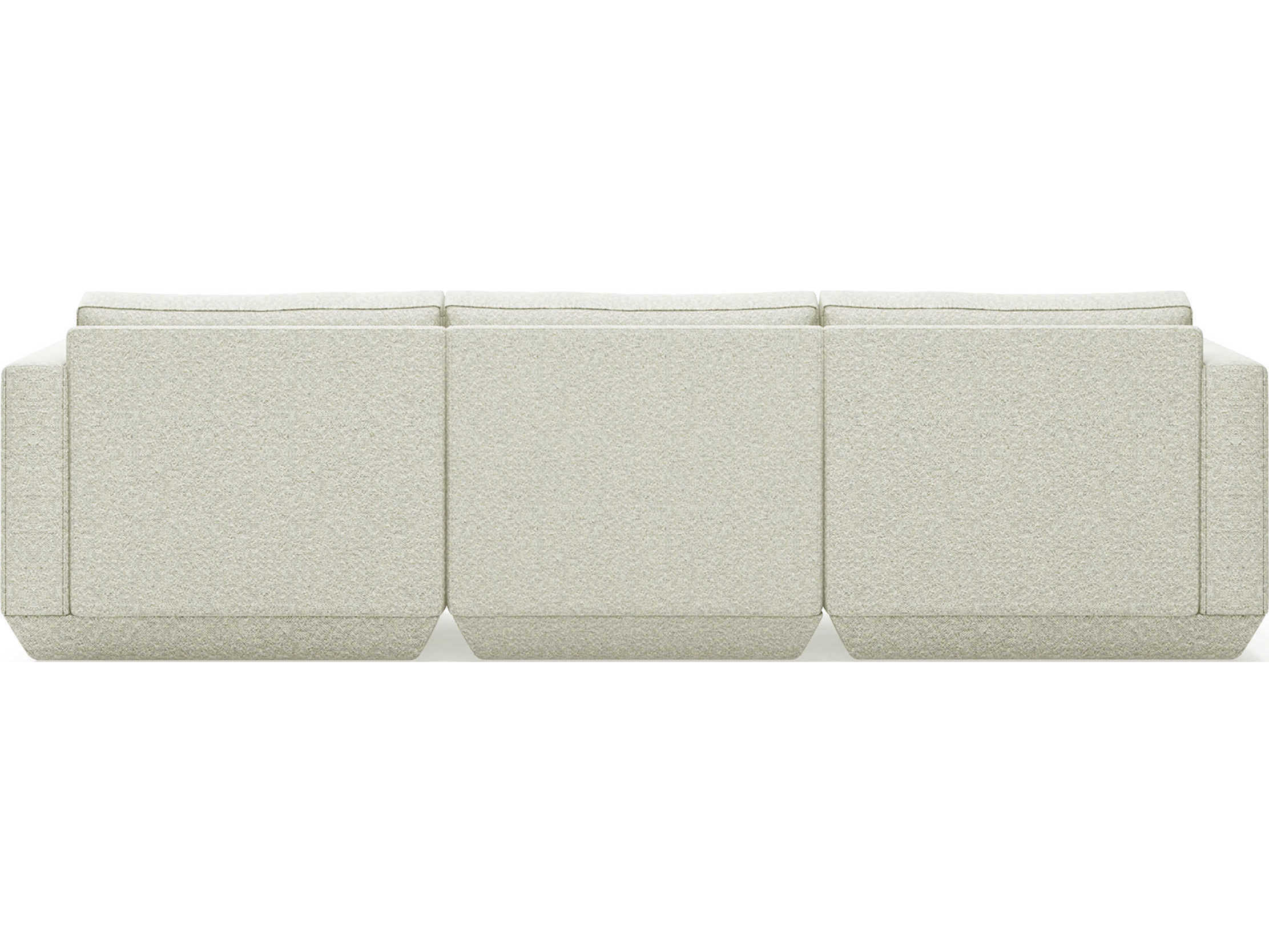 Gus* Modern Podium White Upholstered Sectional Sofa