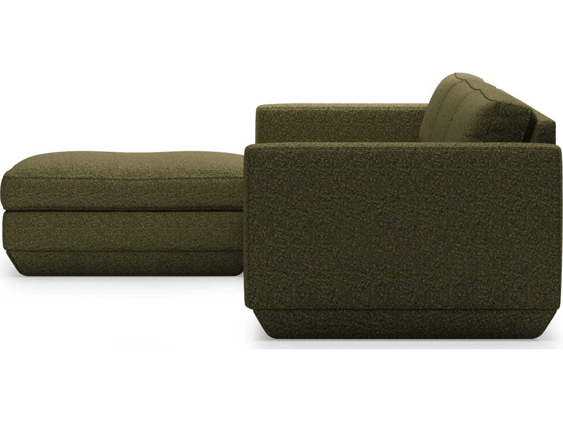 Gus* Modern Podium Green Upholstered Sectional Sofa