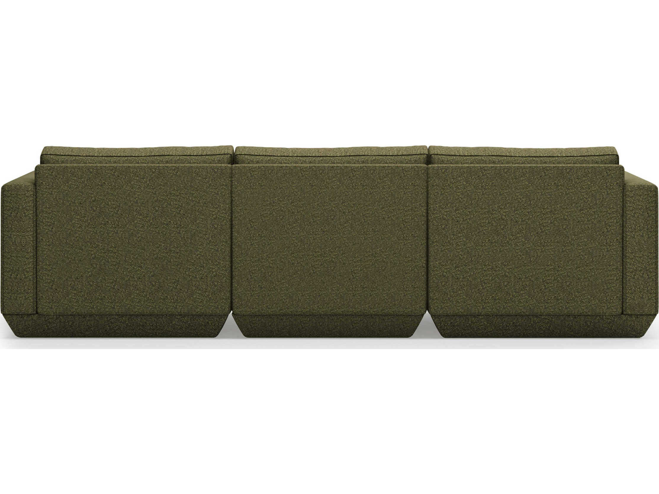 Gus* Modern Podium Green Upholstered Sectional Sofa
