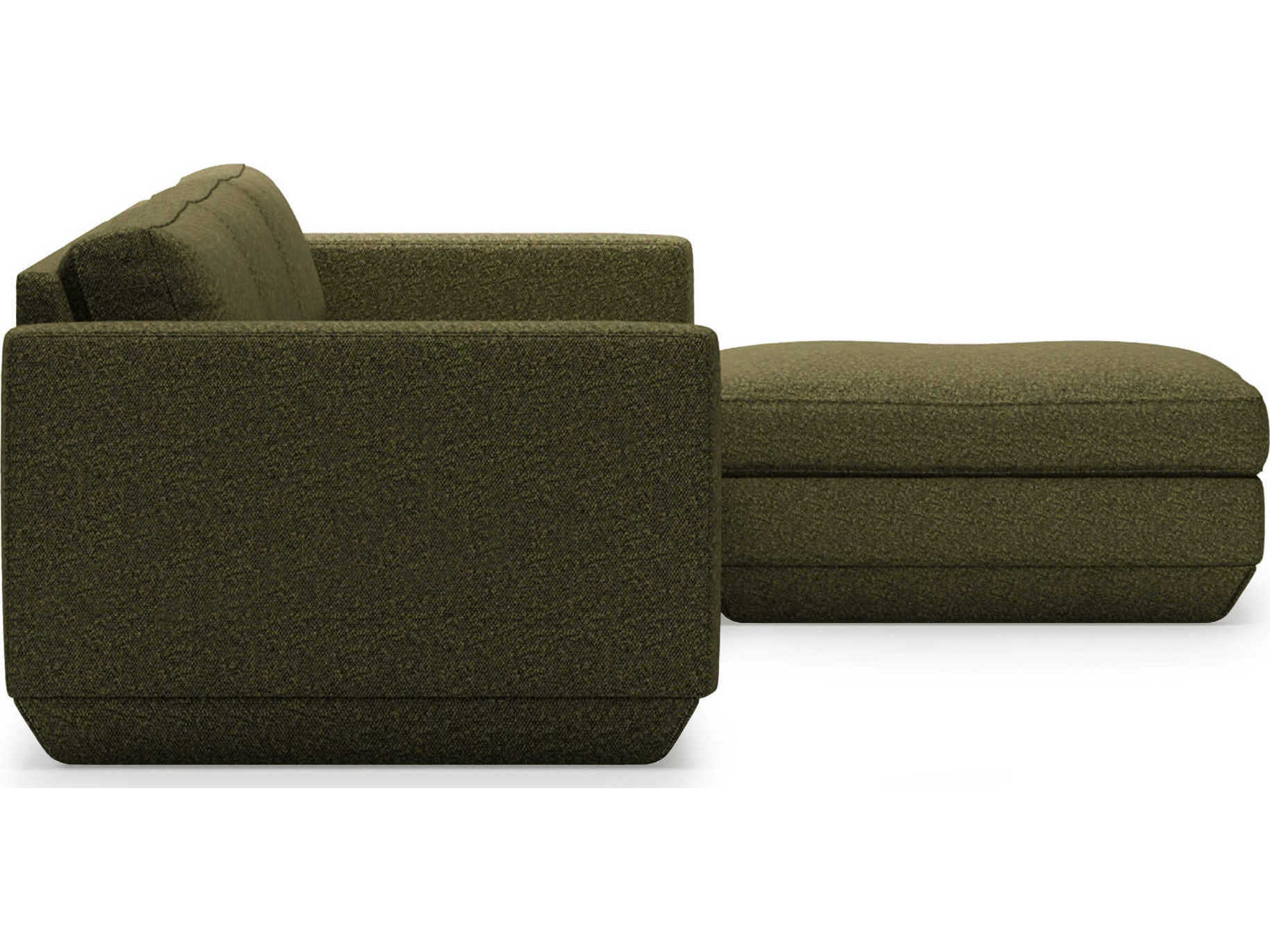 Gus* Modern Podium Green Upholstered Sectional Sofa