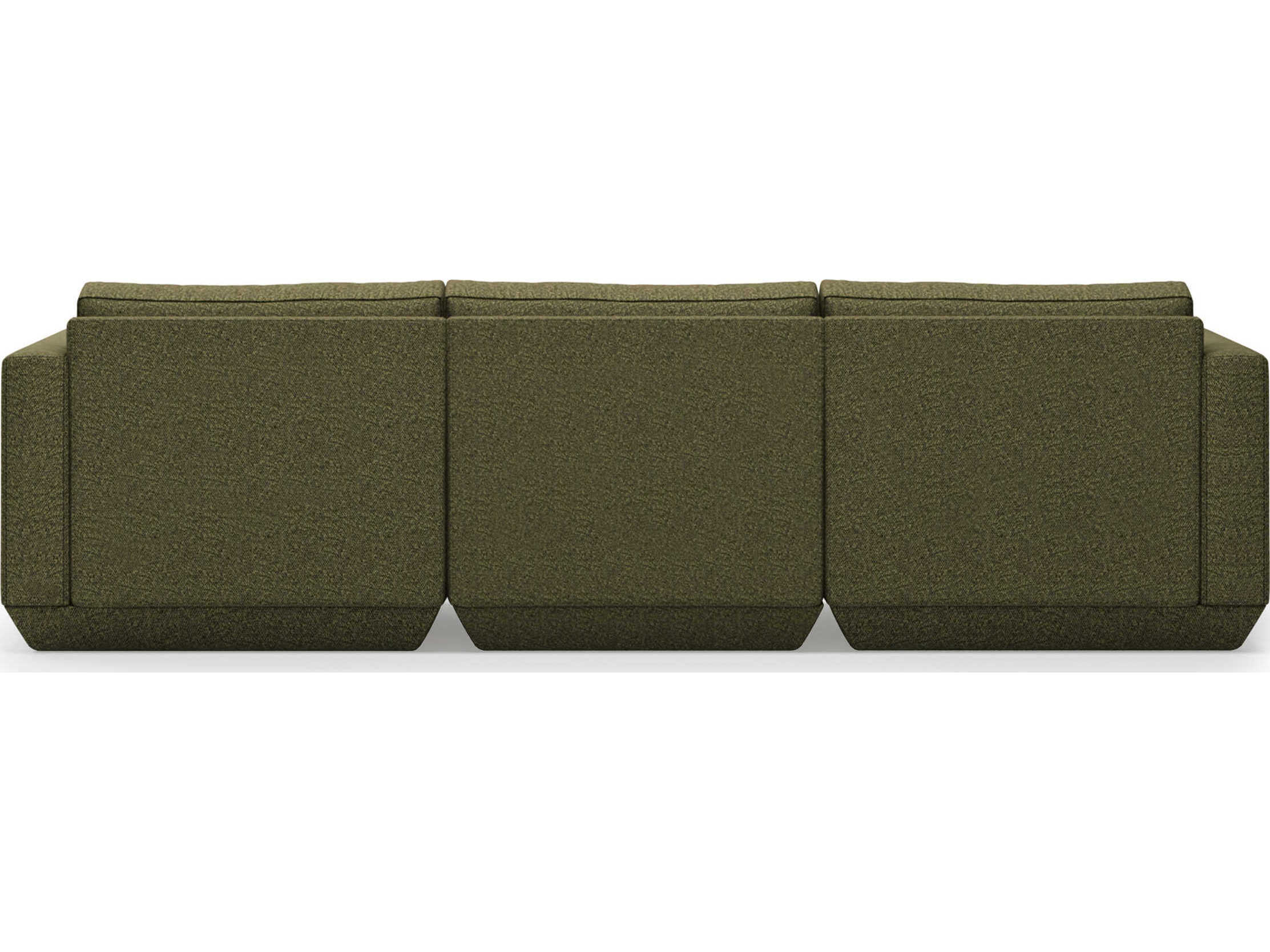 Gus* Modern Podium Green Upholstered Sectional Sofa