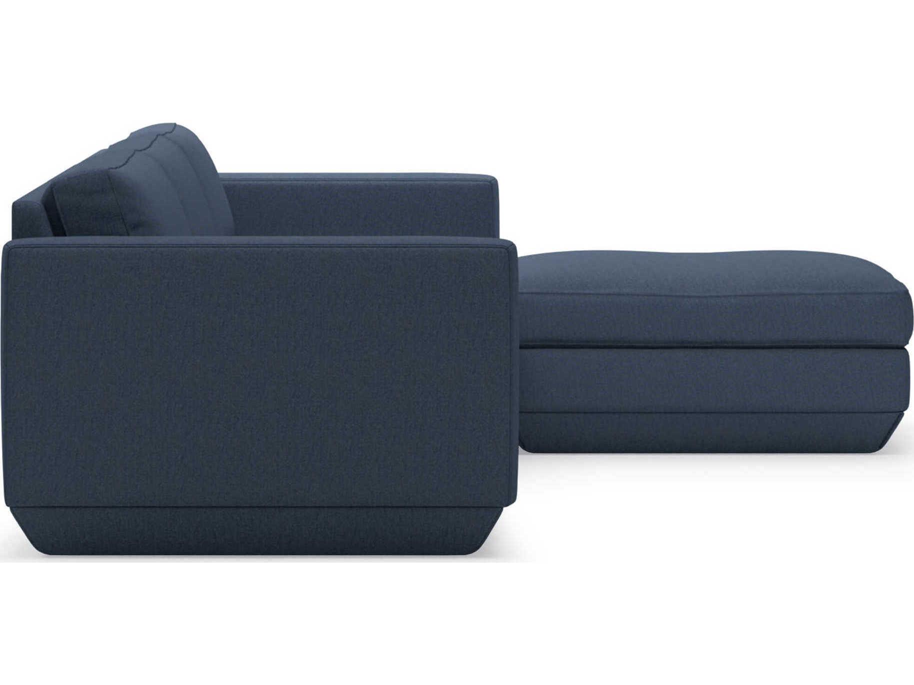 Gus* Modern Podium Blue Upholstered Sectional Sofa