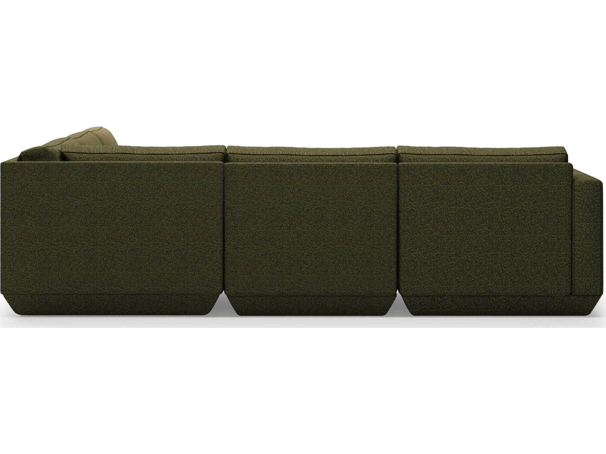 Gus* Modern Podium Green Upholstered Sectional Sofa