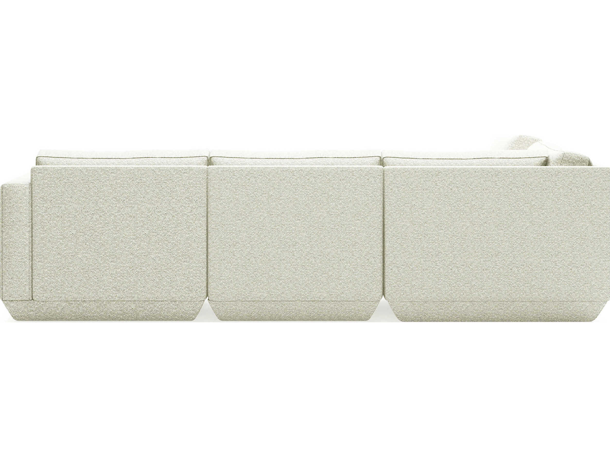 Gus* Modern Podium White Upholstered Sectional Sofa