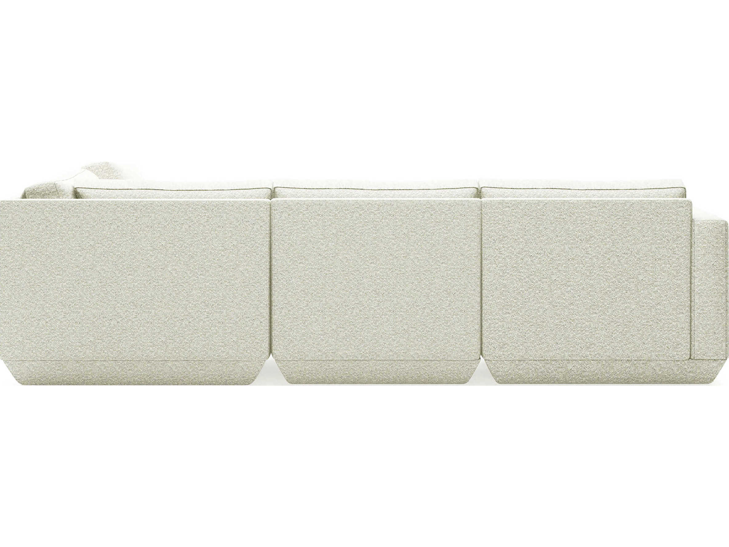 Gus* Modern Podium White Upholstered Sectional Sofa