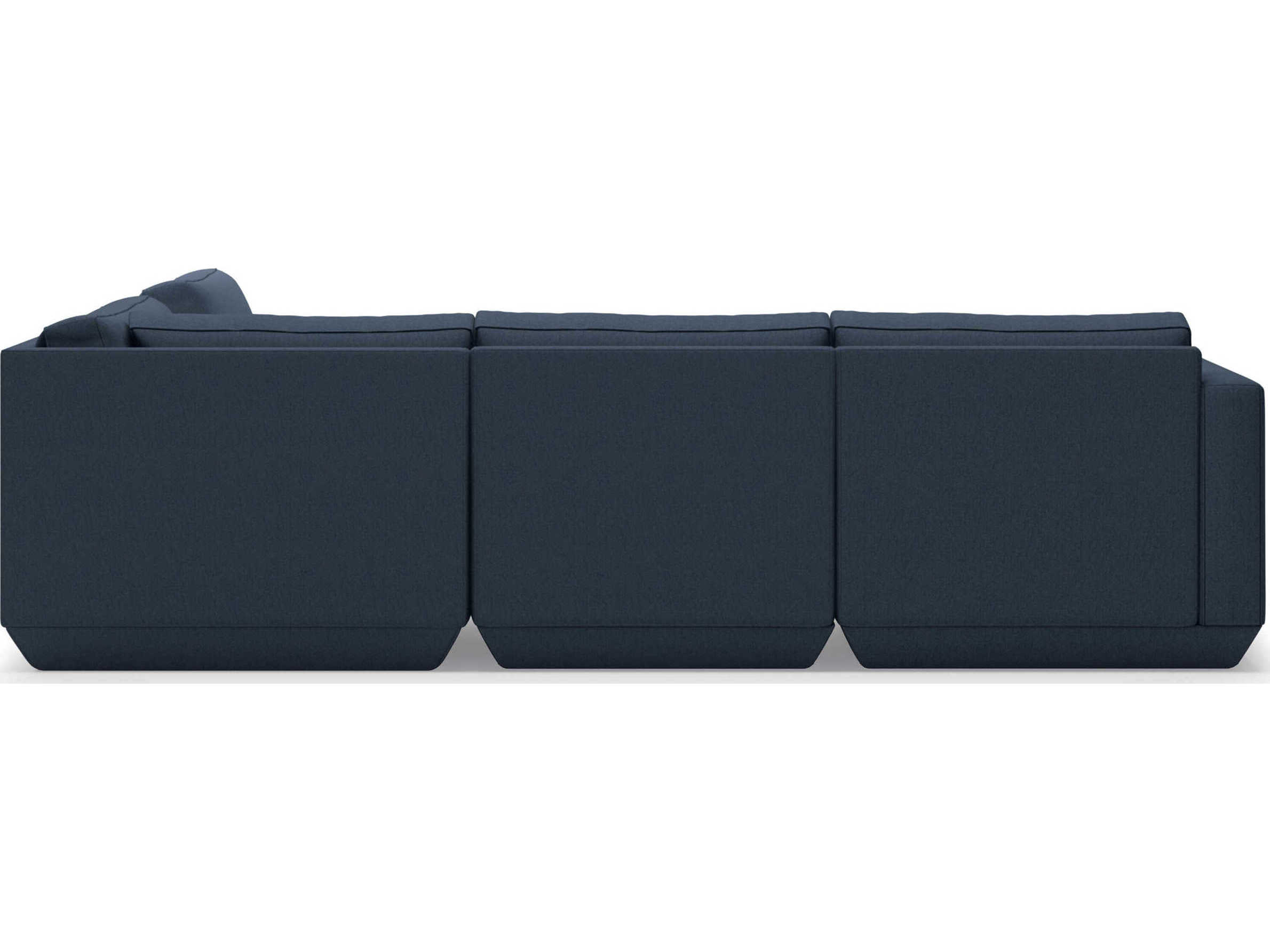 Gus* Modern Podium Blue Upholstered Sectional Sofa