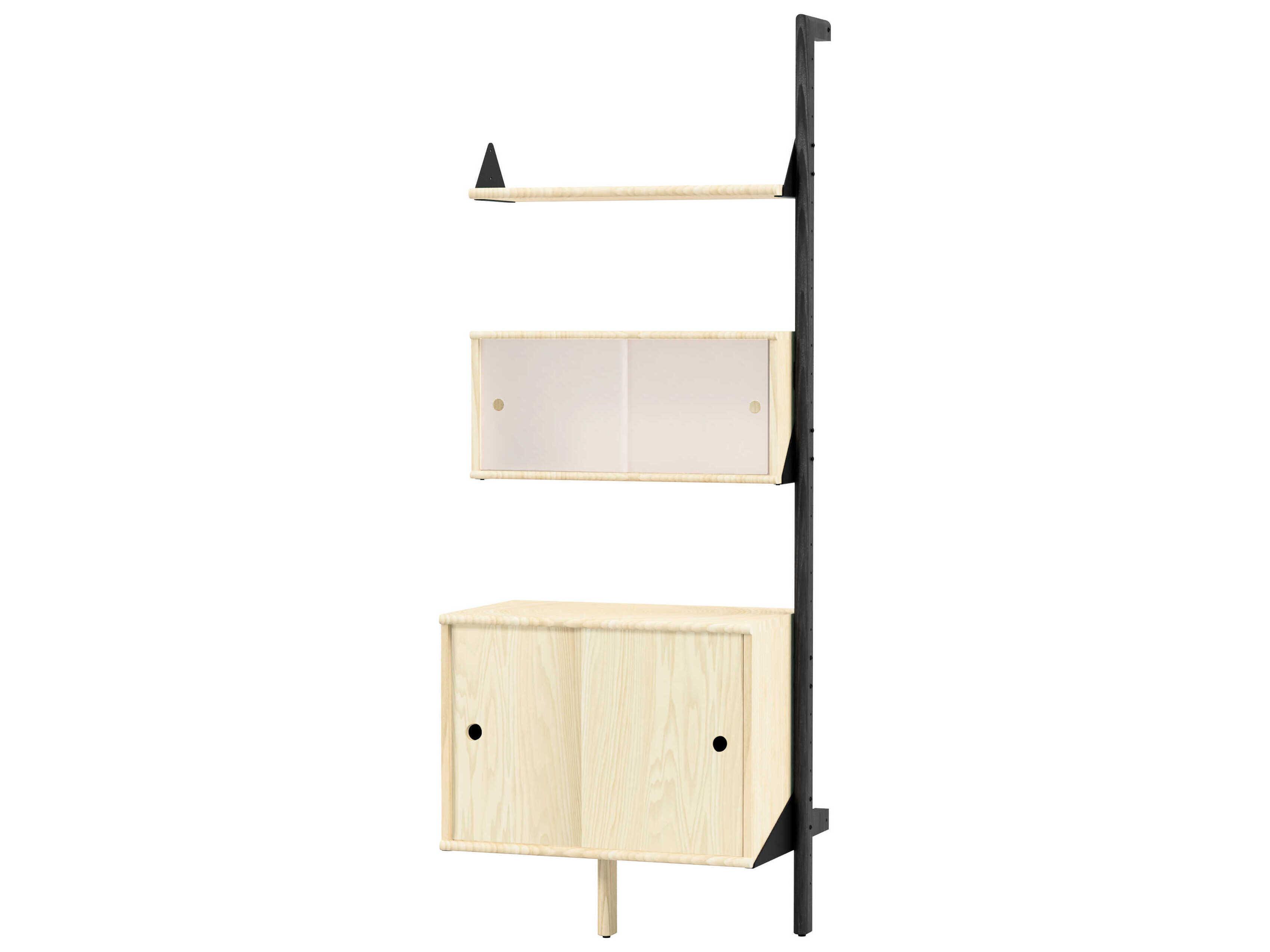 Gus* Modern Branch Black Blonde Bookcase