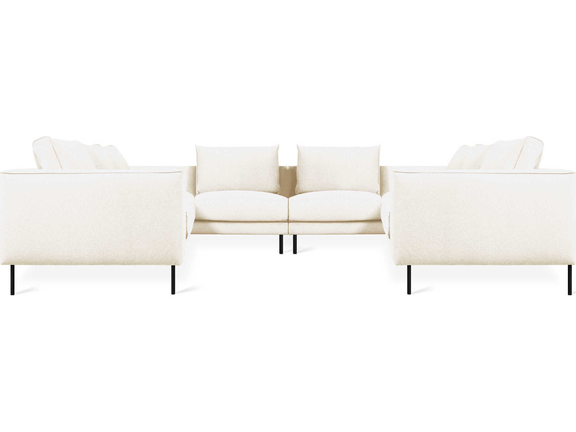 Gus* Modern Renfrew Black Upholstered Sectional Sofa