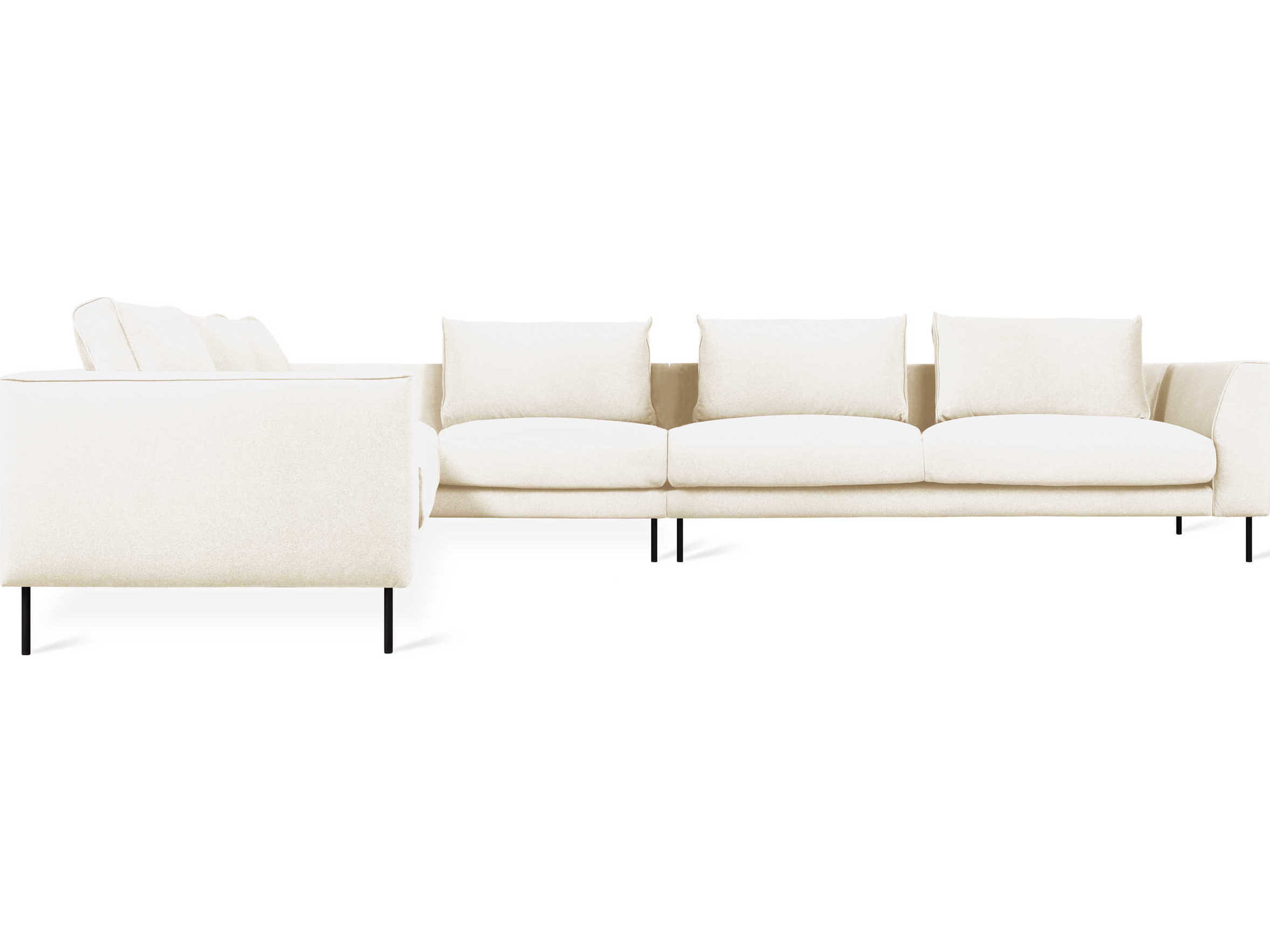 Gus* Modern Renfrew Black Upholstered Sectional Sofa