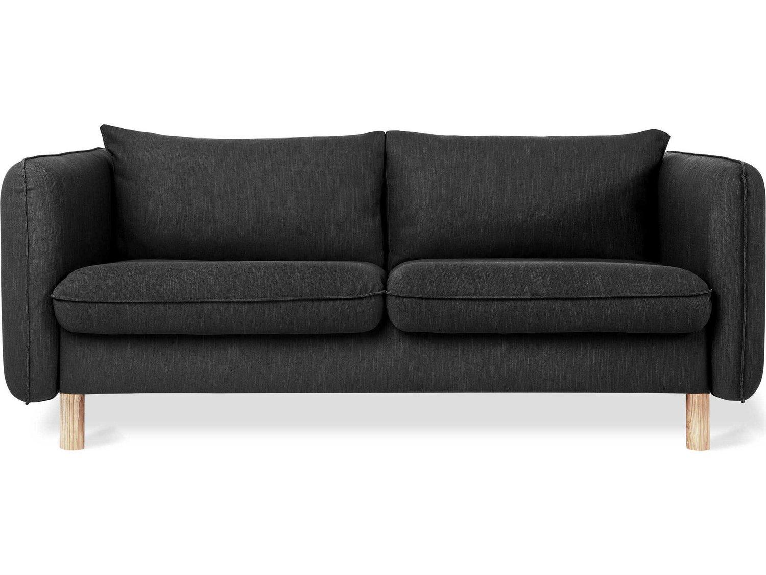 Gus* Modern Rialto Stria Haze Black Upholstered Sofa Bed