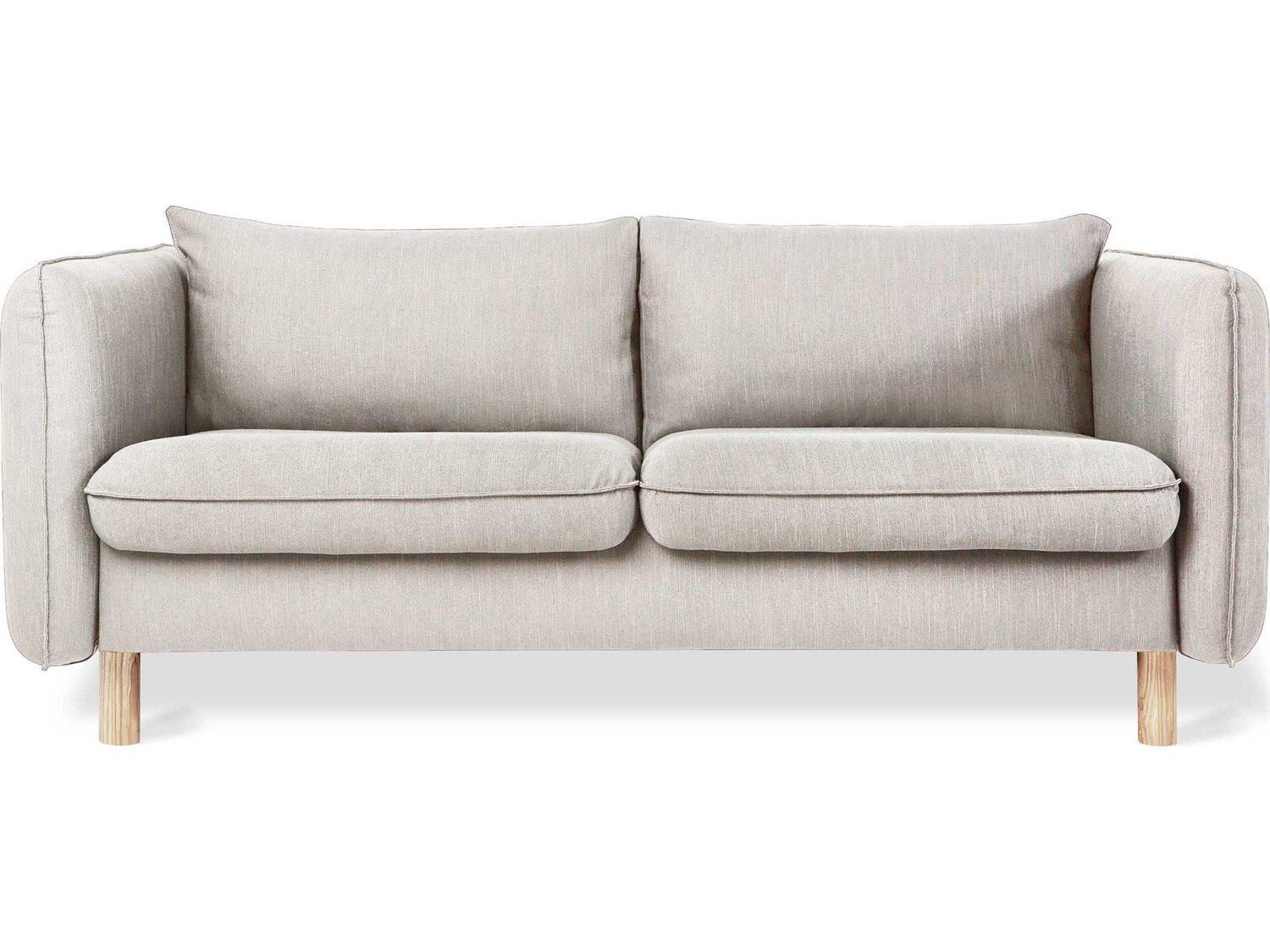 Gus* Modern Rialto Stria Sand Black Upholstered Sofa Bed