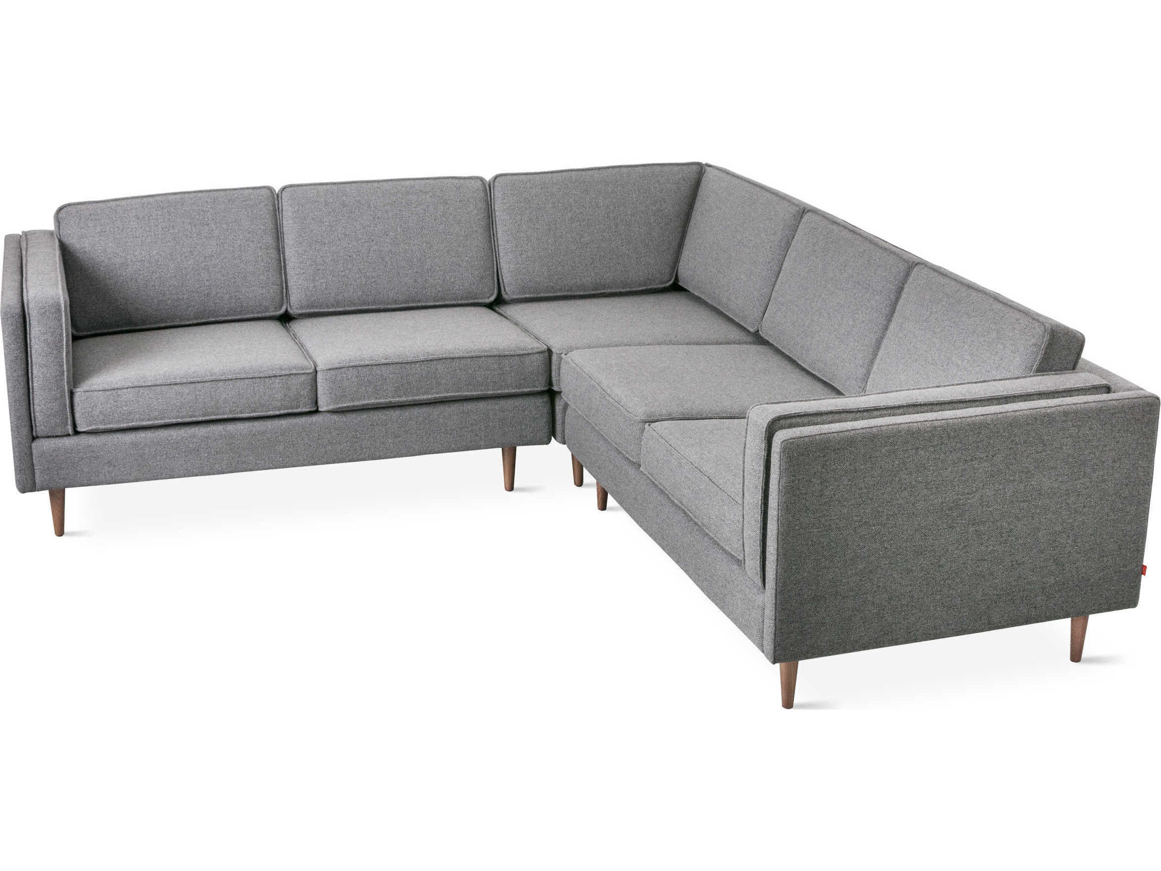 Gus* Modern Adelaide Gray Upholstered Sectional Sofa