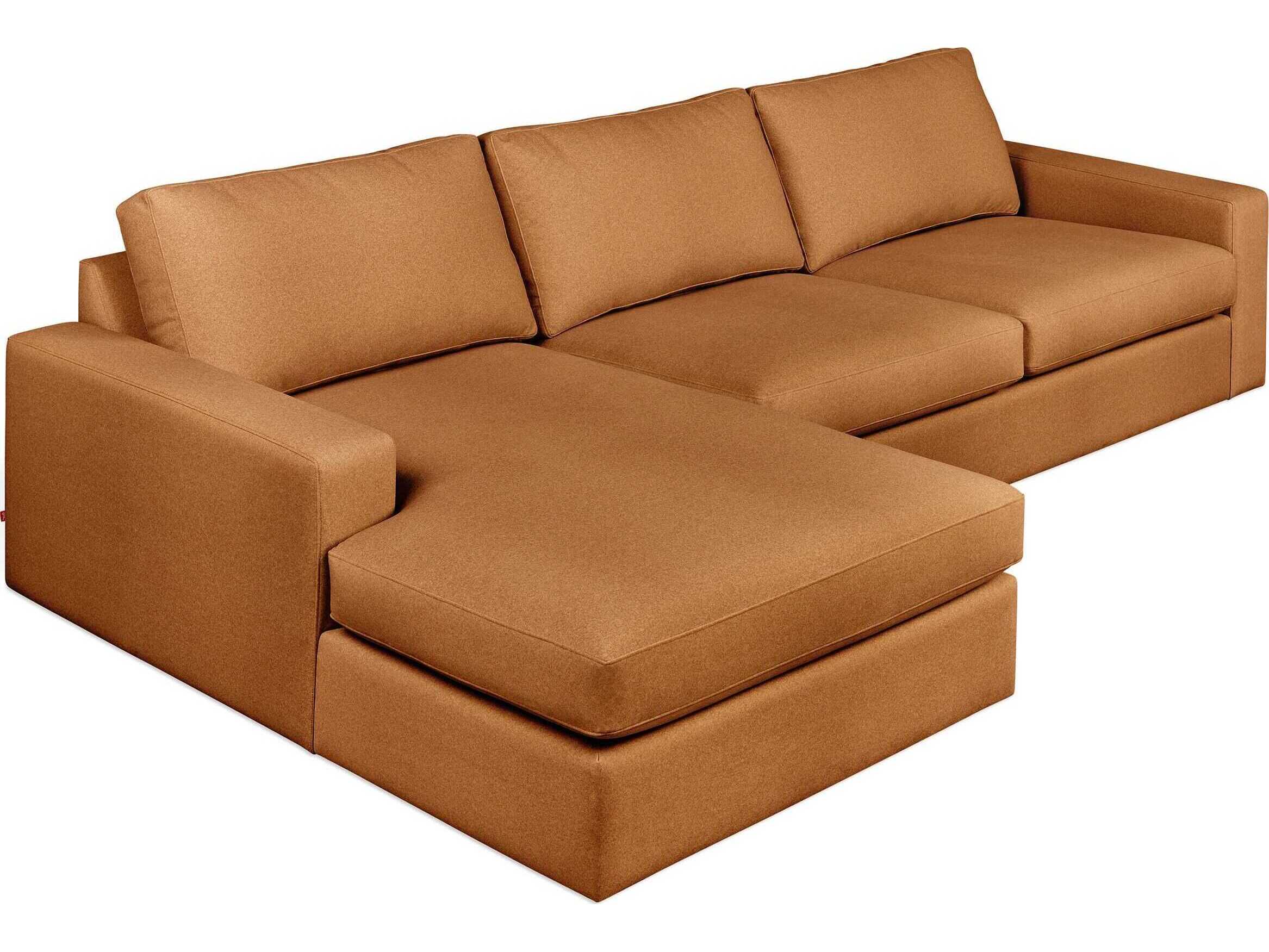 Gus* Modern Ashdale Tan Upholstered Sectional Sofa