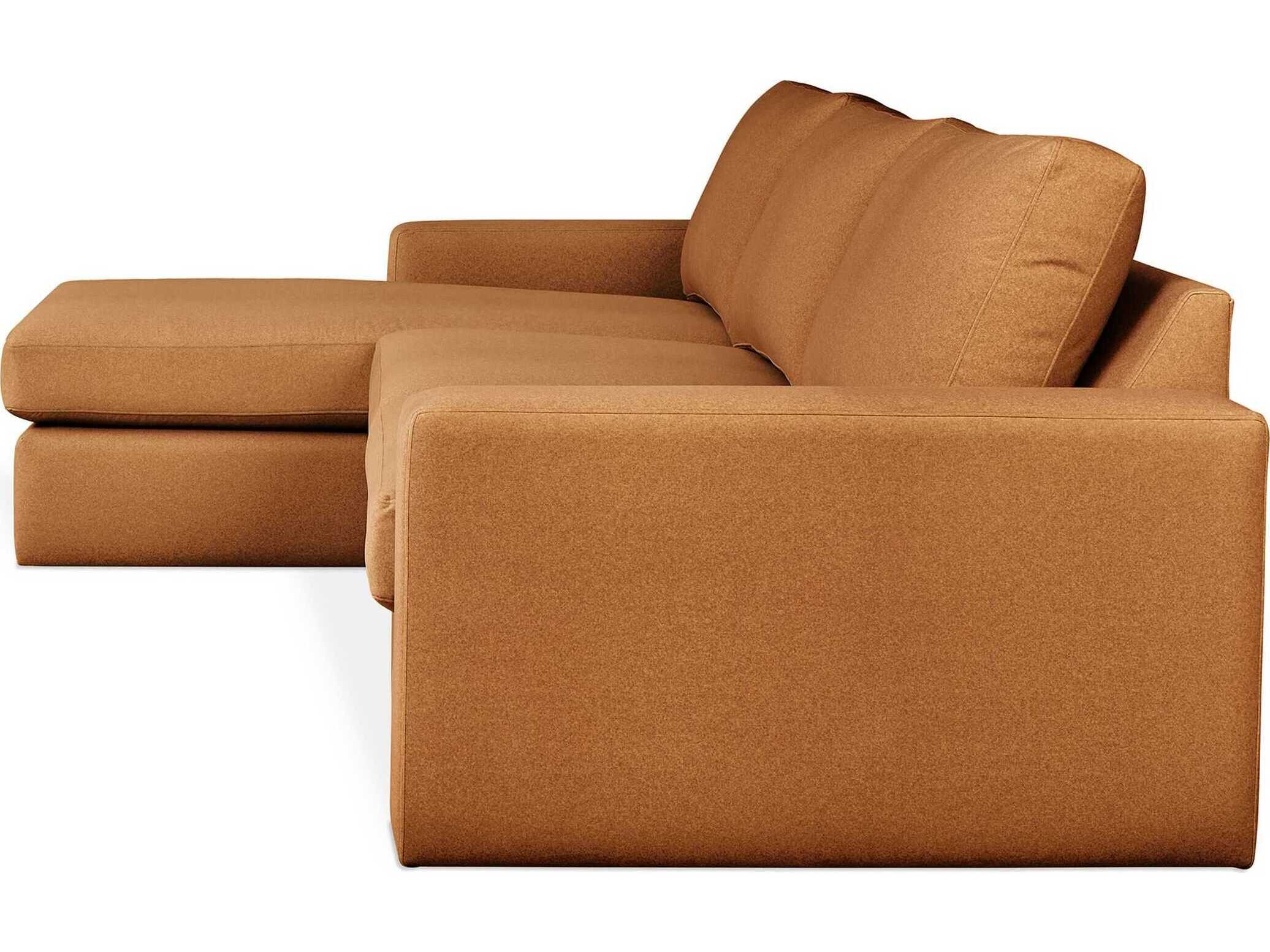 Gus* Modern Ashdale Tan Upholstered Sectional Sofa