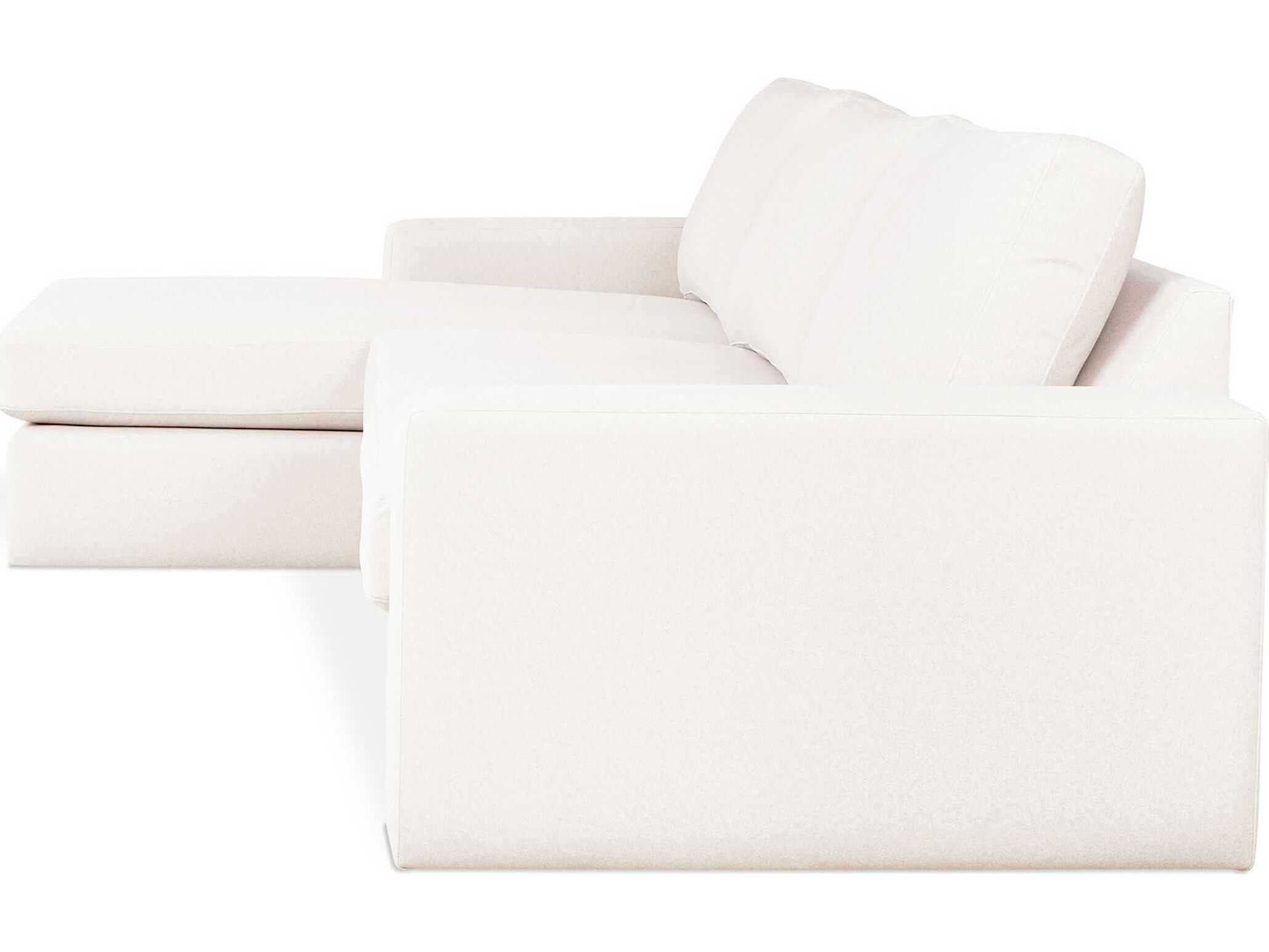 Gus* Modern Ashdale White Upholstered Sectional Sofa