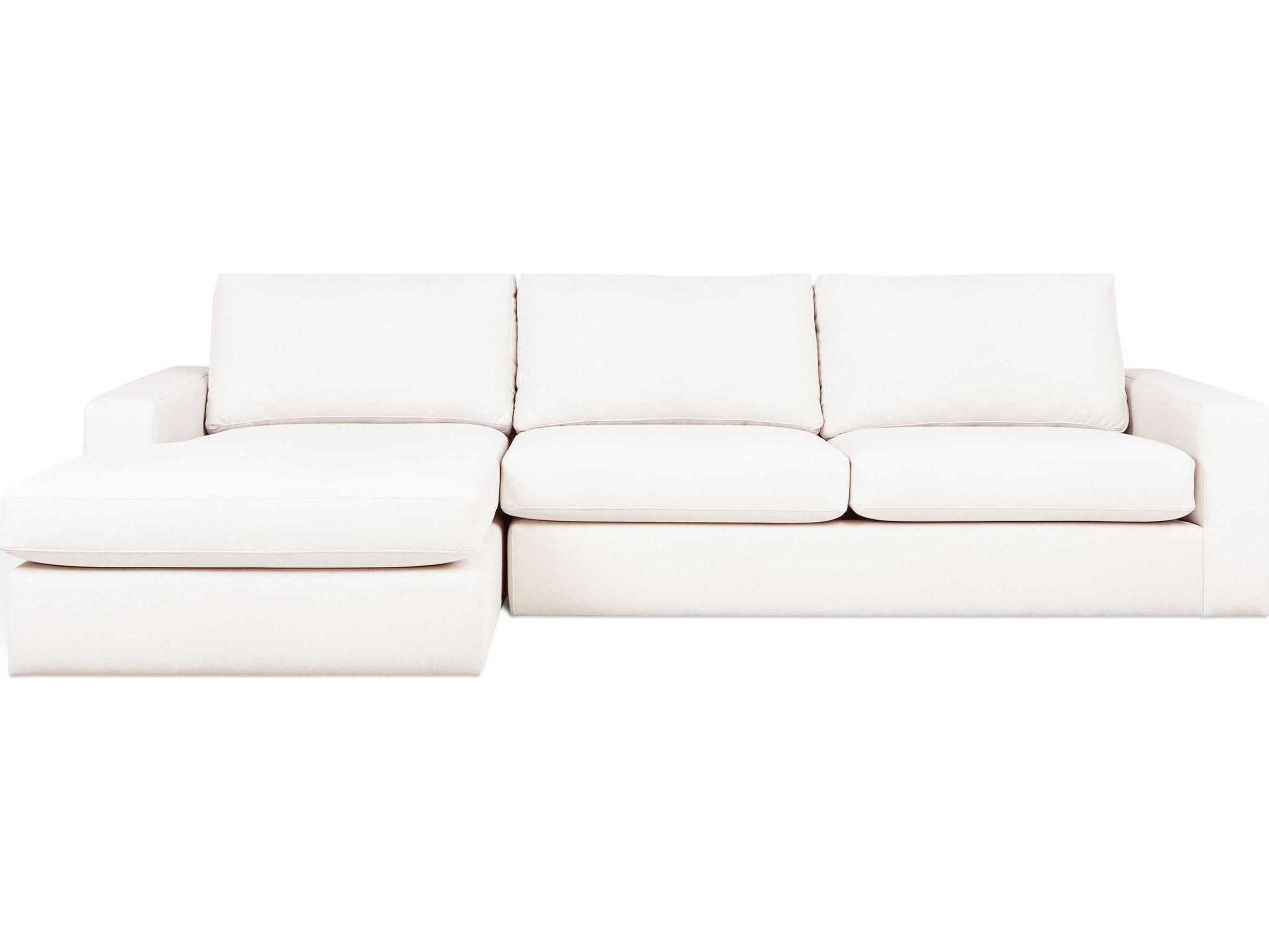 Gus* Modern Ashdale White Upholstered Sectional Sofa