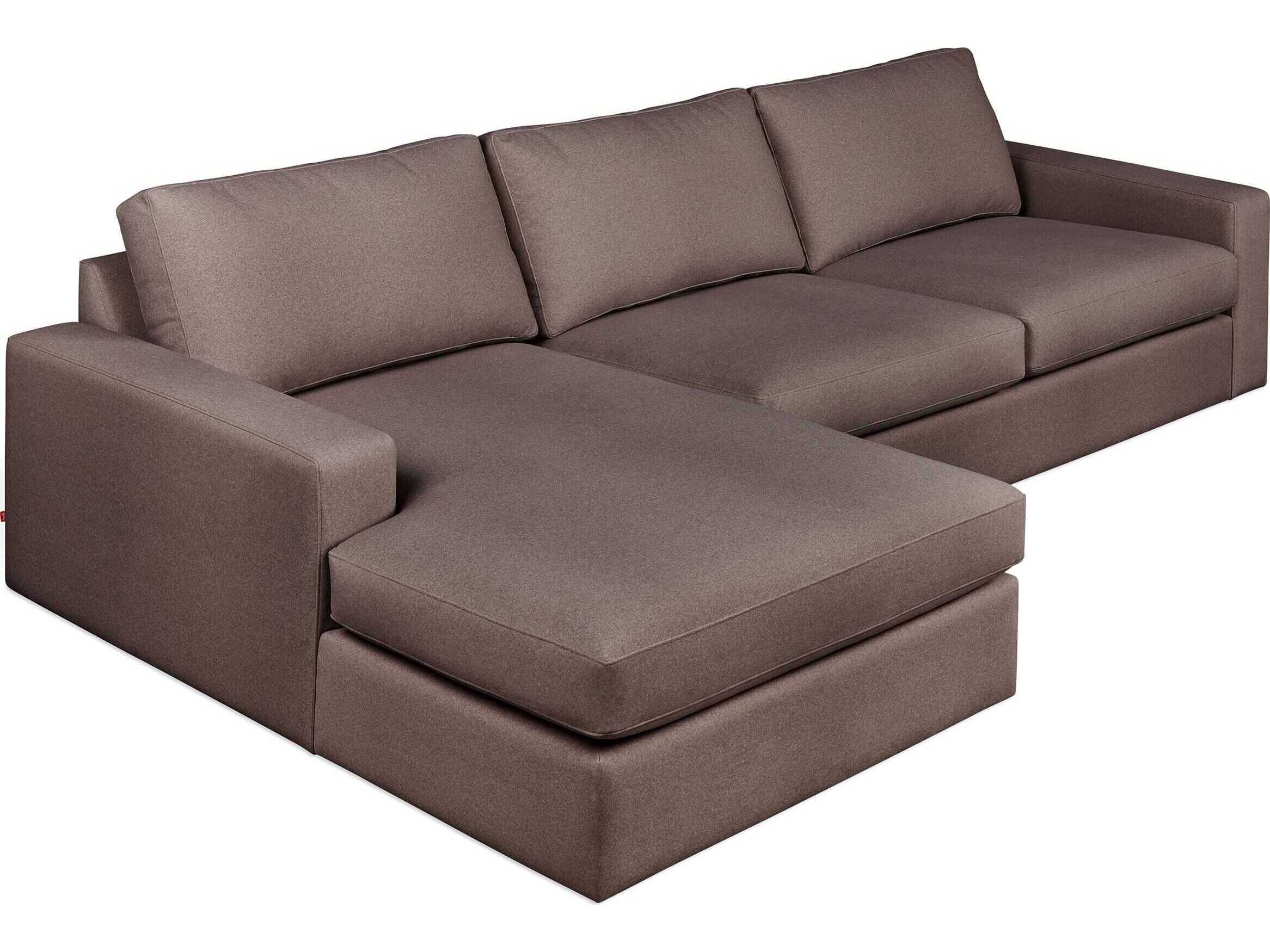 Gus* Modern Ashdale Brown Upholstered Sectional Sofa