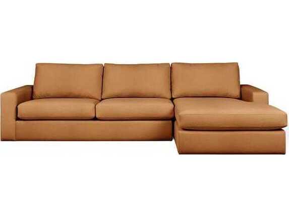 Gus* Modern Ashdale Brown Upholstered Sectional Sofa