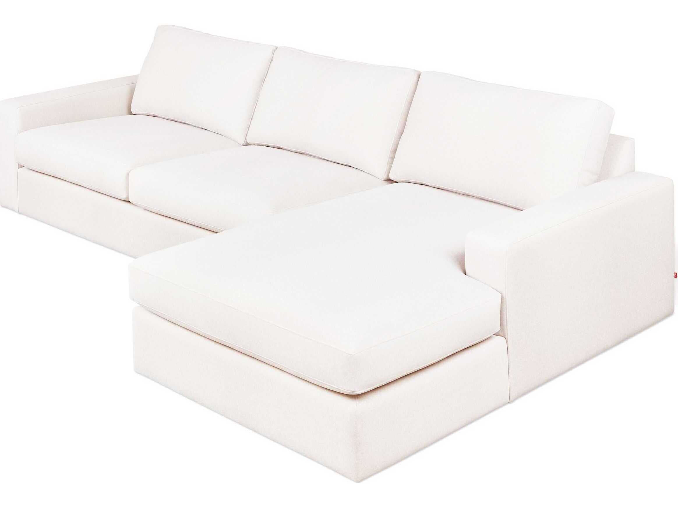 Gus* Modern Ashdale White Upholstered Sectional Sofa