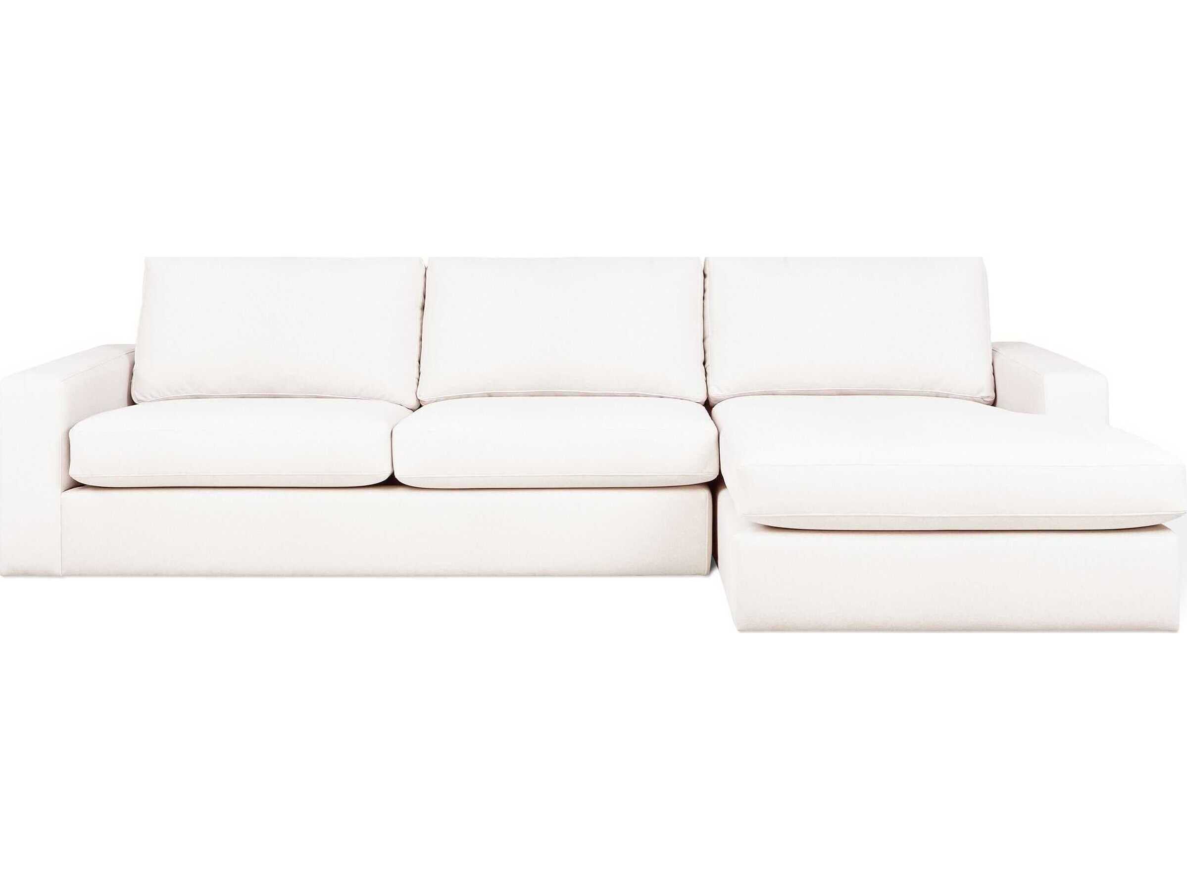 Gus* Modern Ashdale White Upholstered Sectional Sofa
