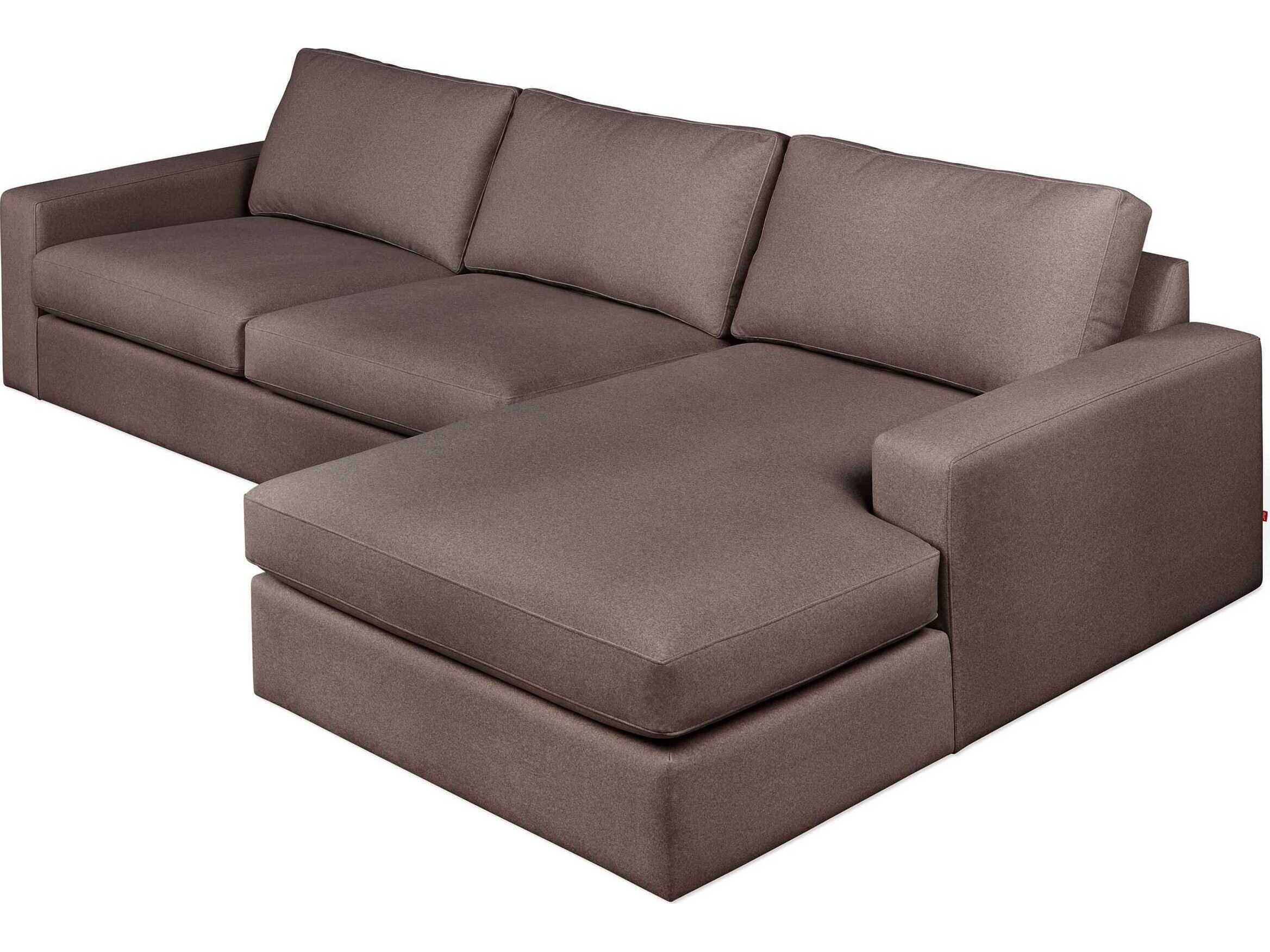 Gus* Modern Ashdale Brown Upholstered Sectional Sofa