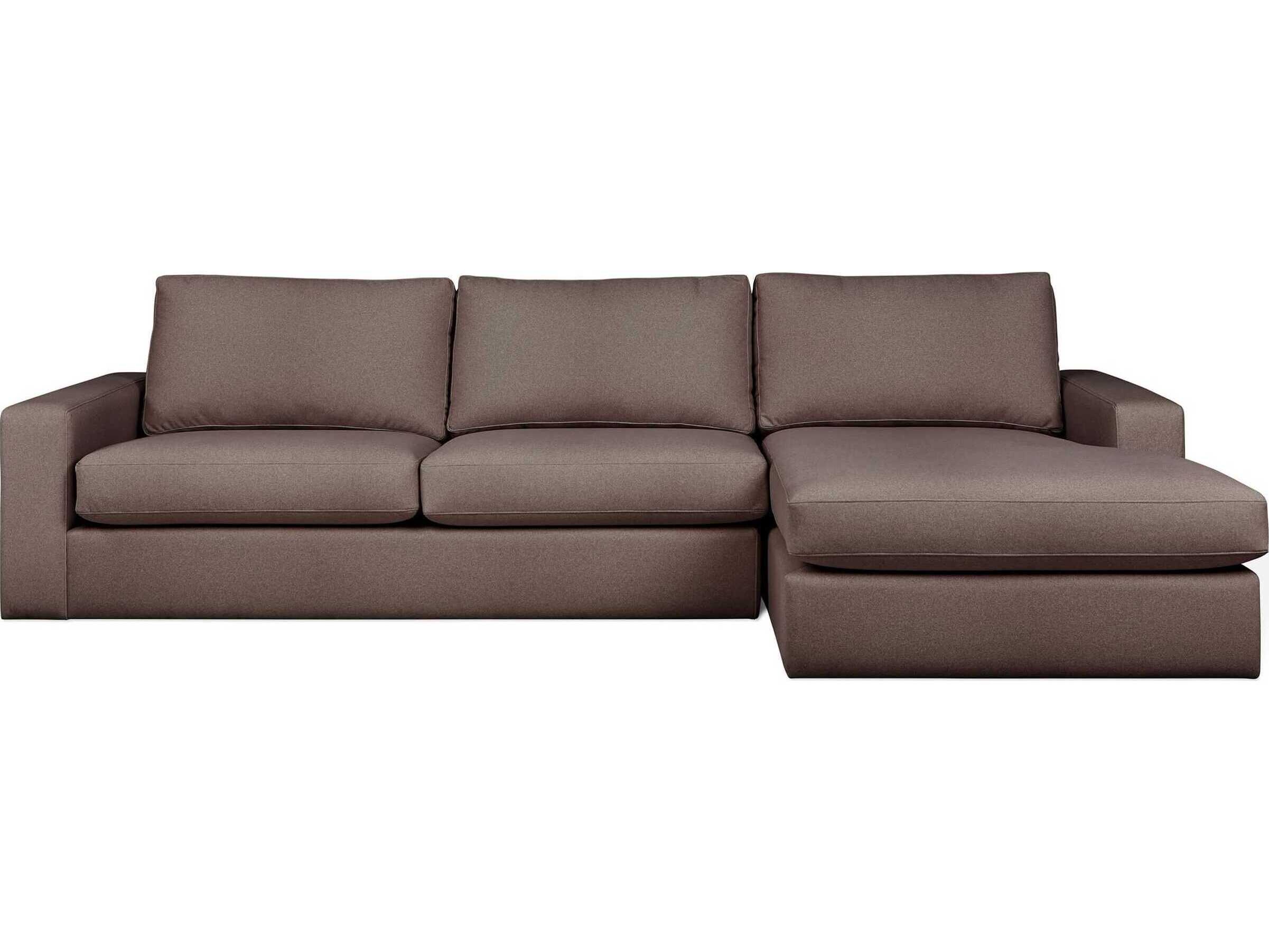 Gus* Modern Ashdale Brown Upholstered Sectional Sofa