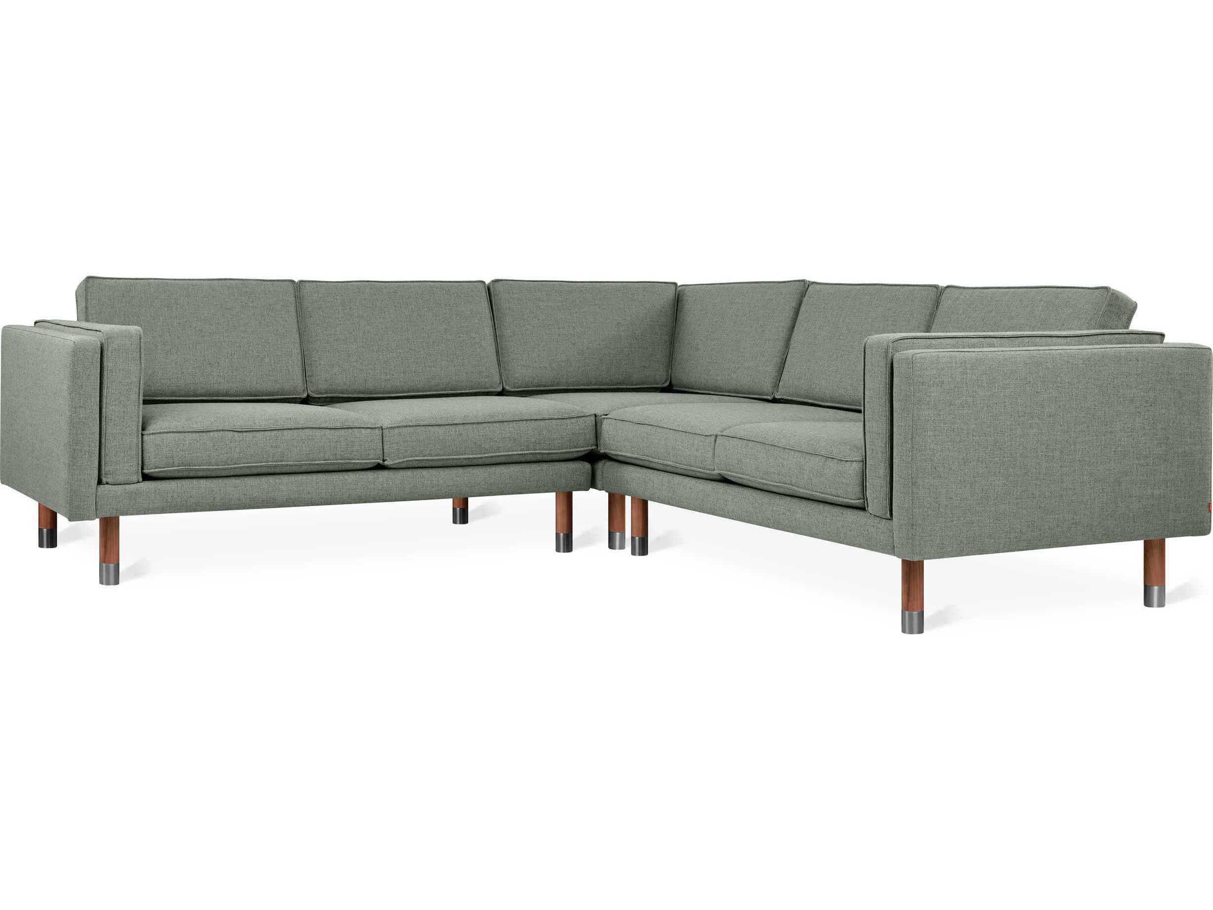 Gus* Modern Augusta Gray Upholstered Sectional Sofa
