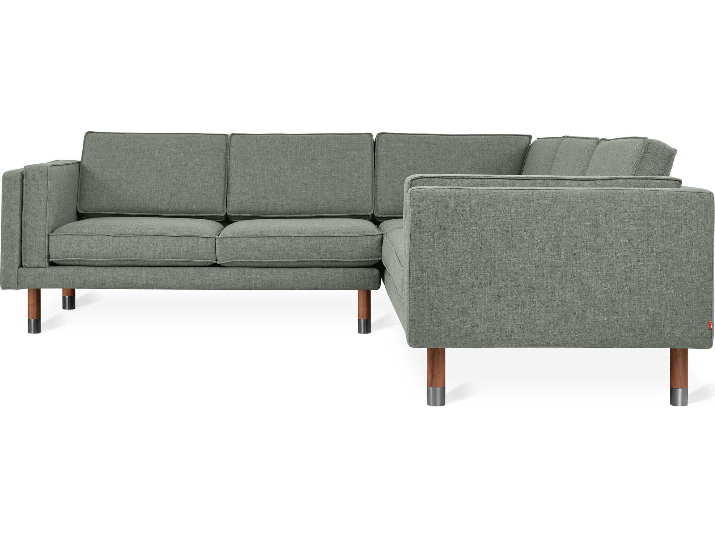 Gus* Modern Augusta Gray Upholstered Sectional Sofa