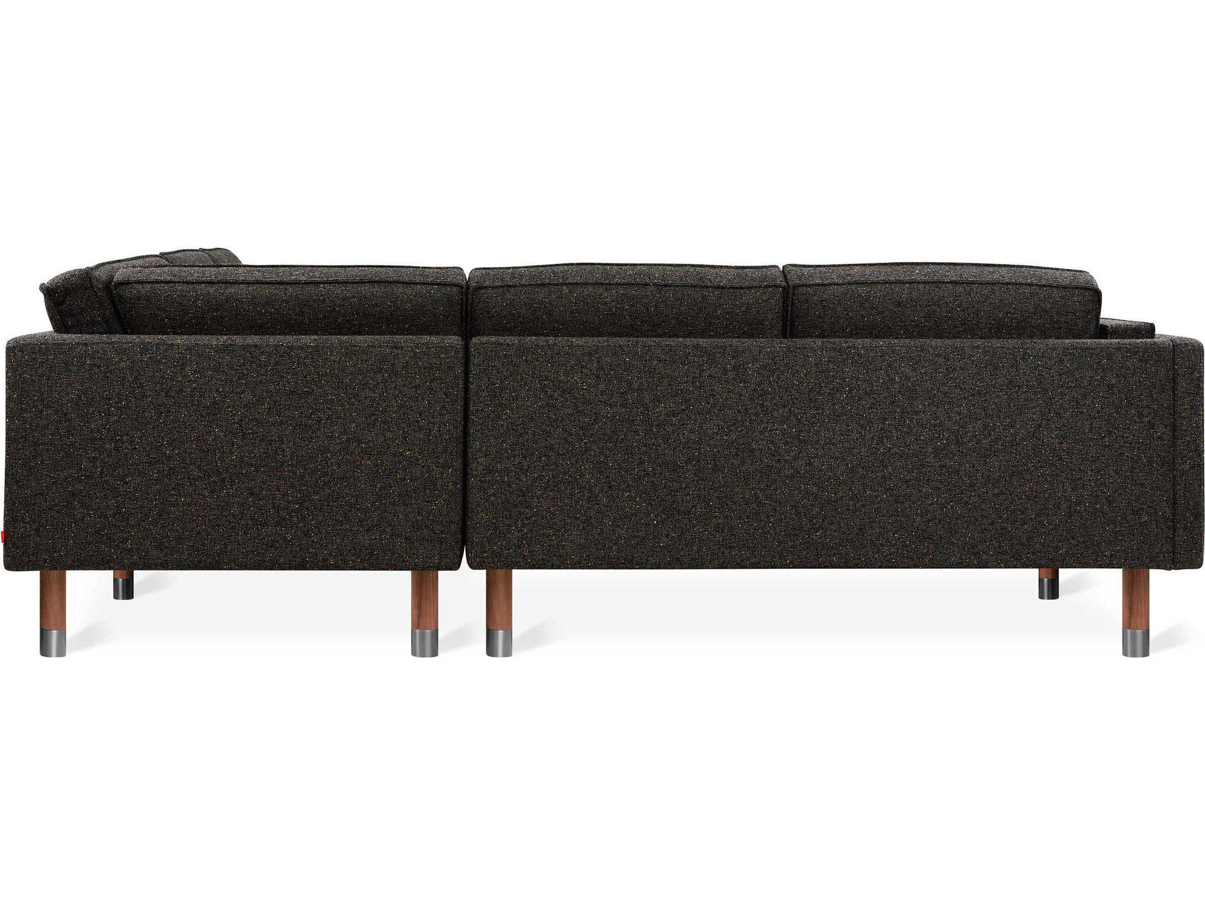 Gus* Modern Augusta Black Upholstered Sectional Sofa