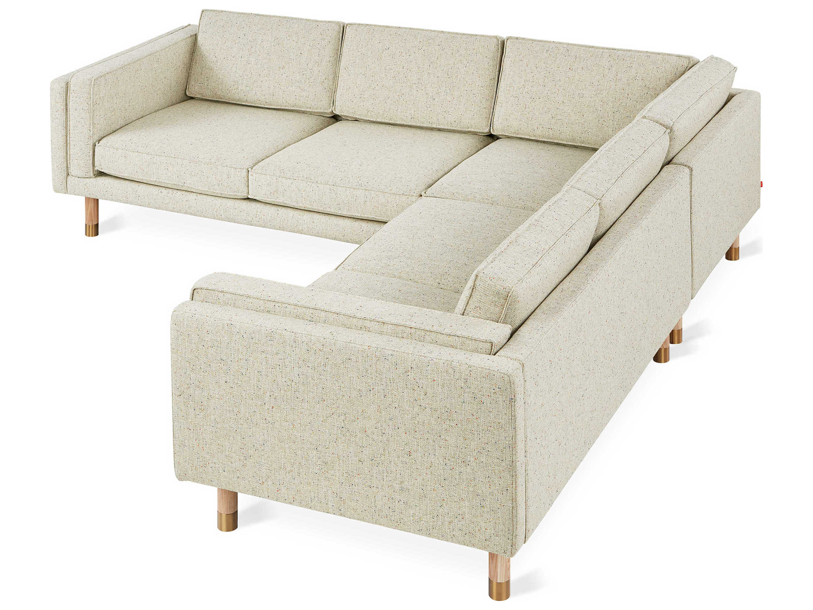 Gus* Modern Augusta Beige Upholstered Sectional Sofa