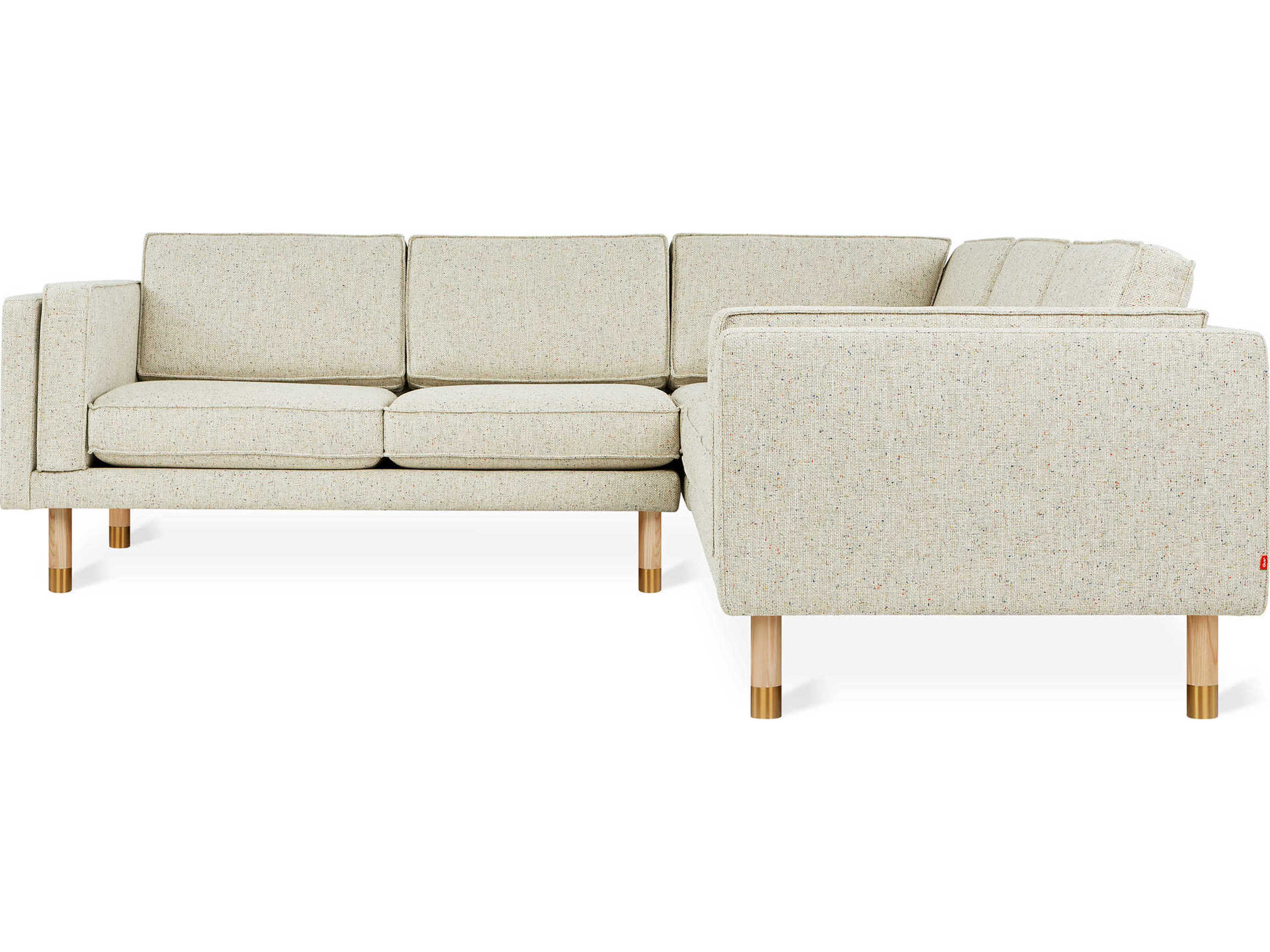 Gus* Modern Augusta Beige Upholstered Sectional Sofa
