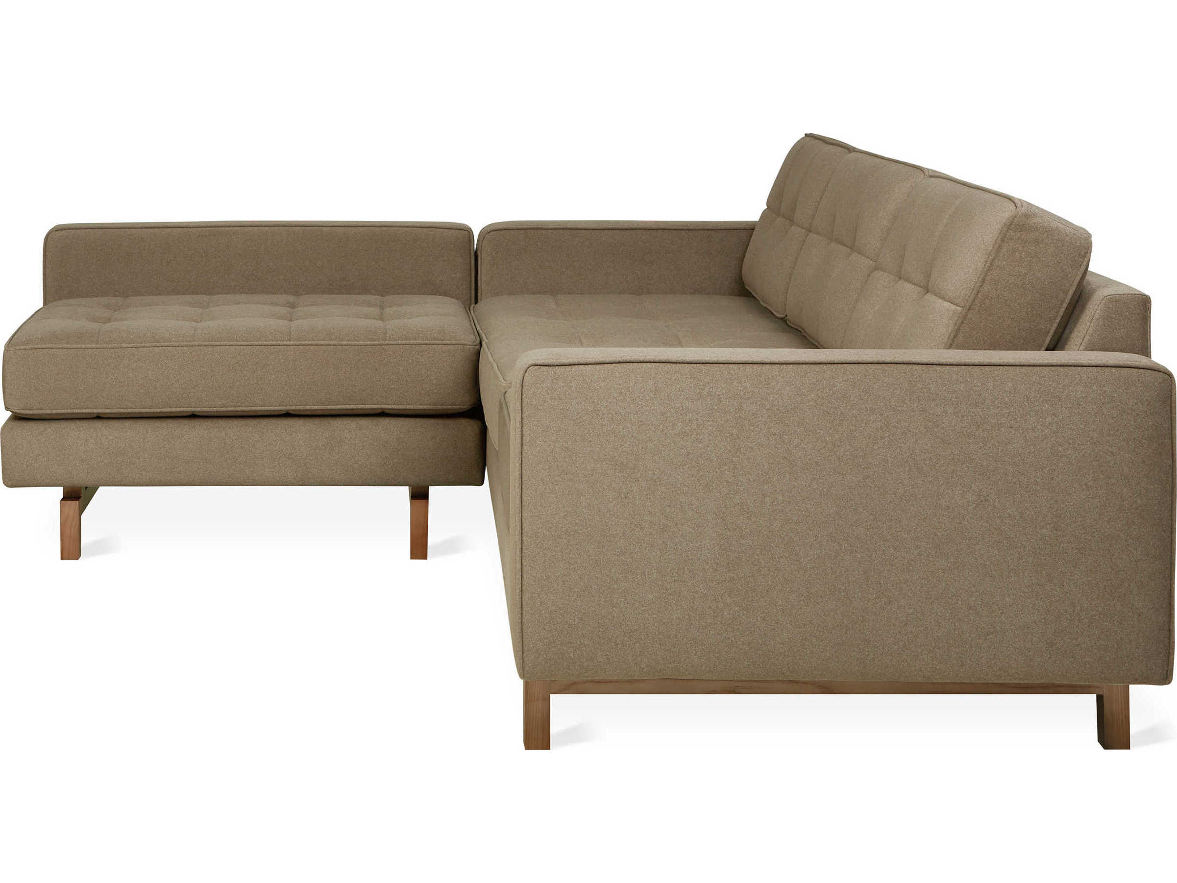 Gus* Modern Jane-2 Green Upholstered Sectional Sofa