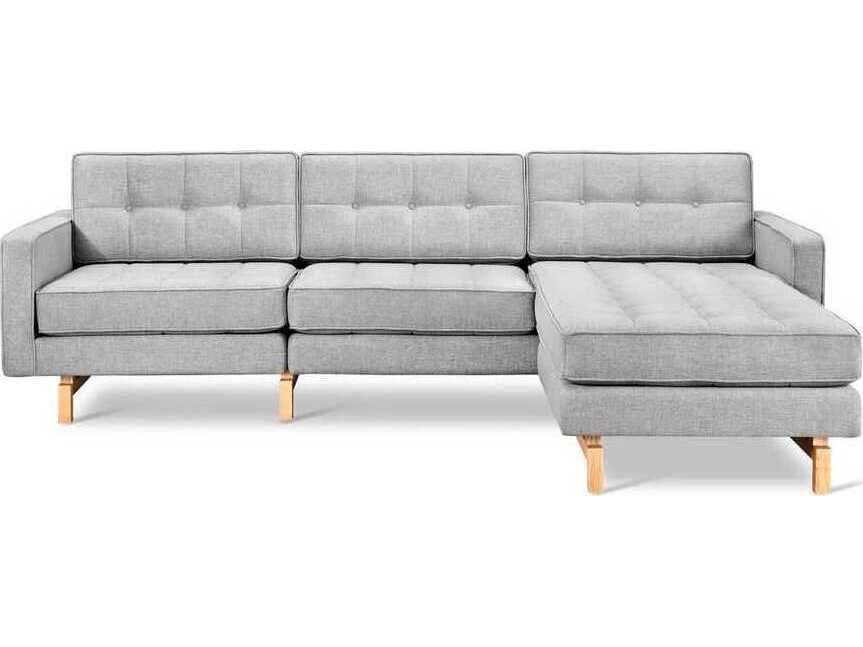 Gus* Modern Jane Gray Upholstered Sectional Sofa