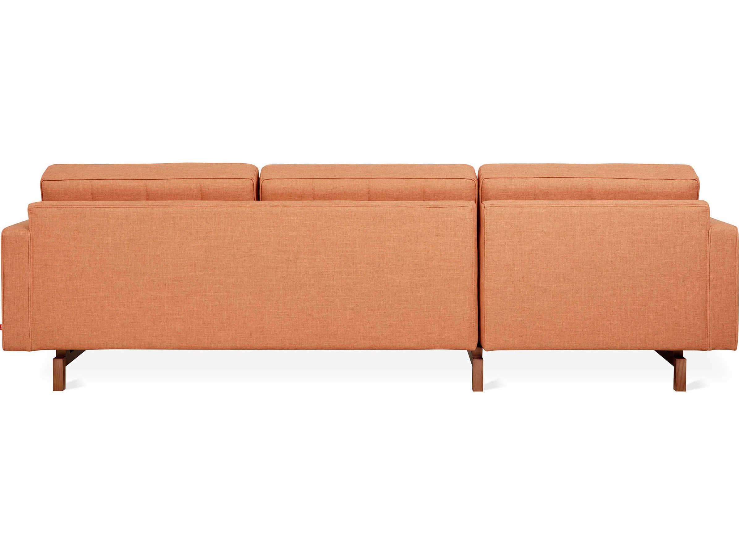 Gus* Modern Jane-2 Orange Upholstered Sectional Sofa