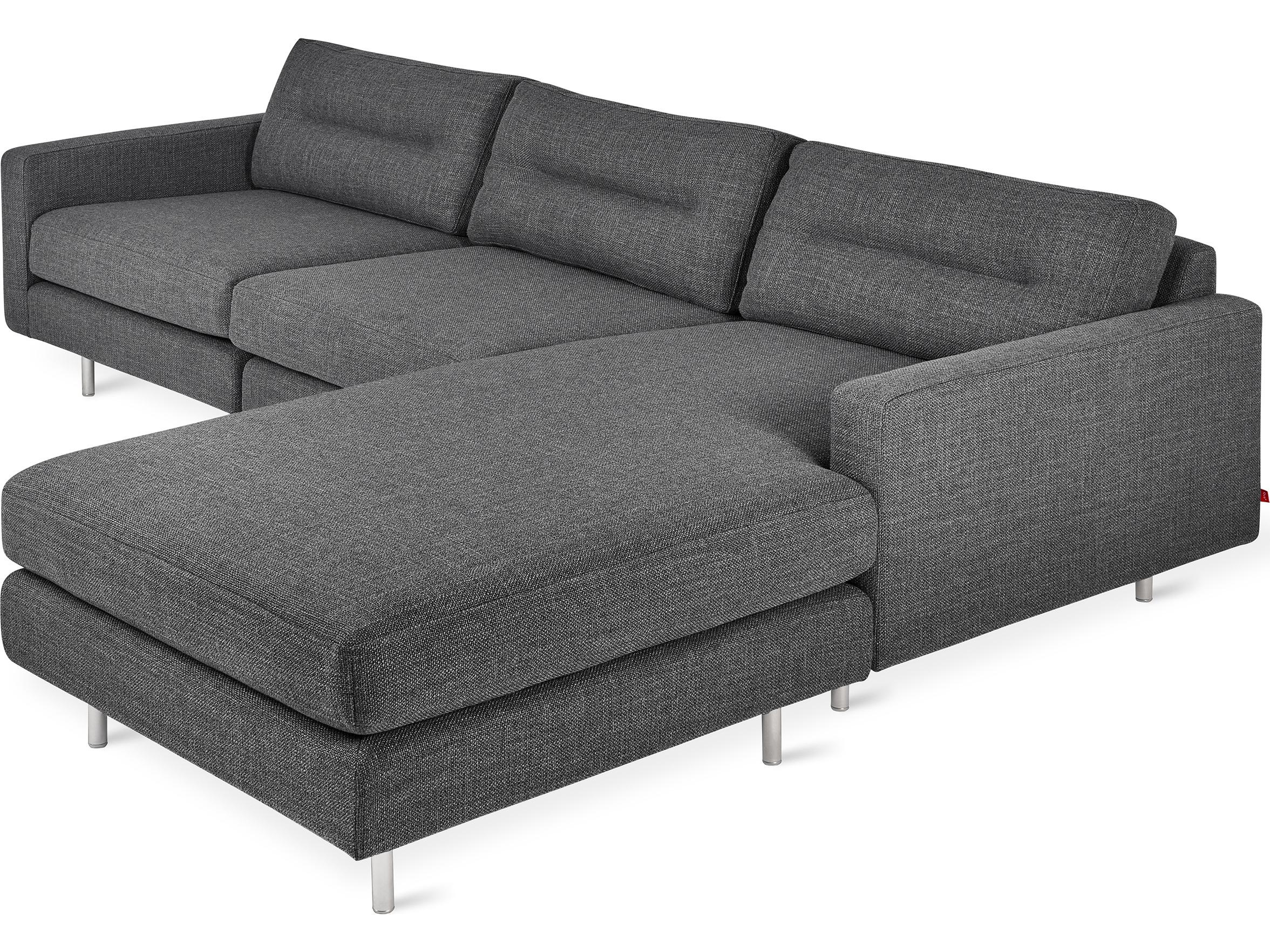 Gus* Modern Logan Gray Upholstered Sectional Sofa
