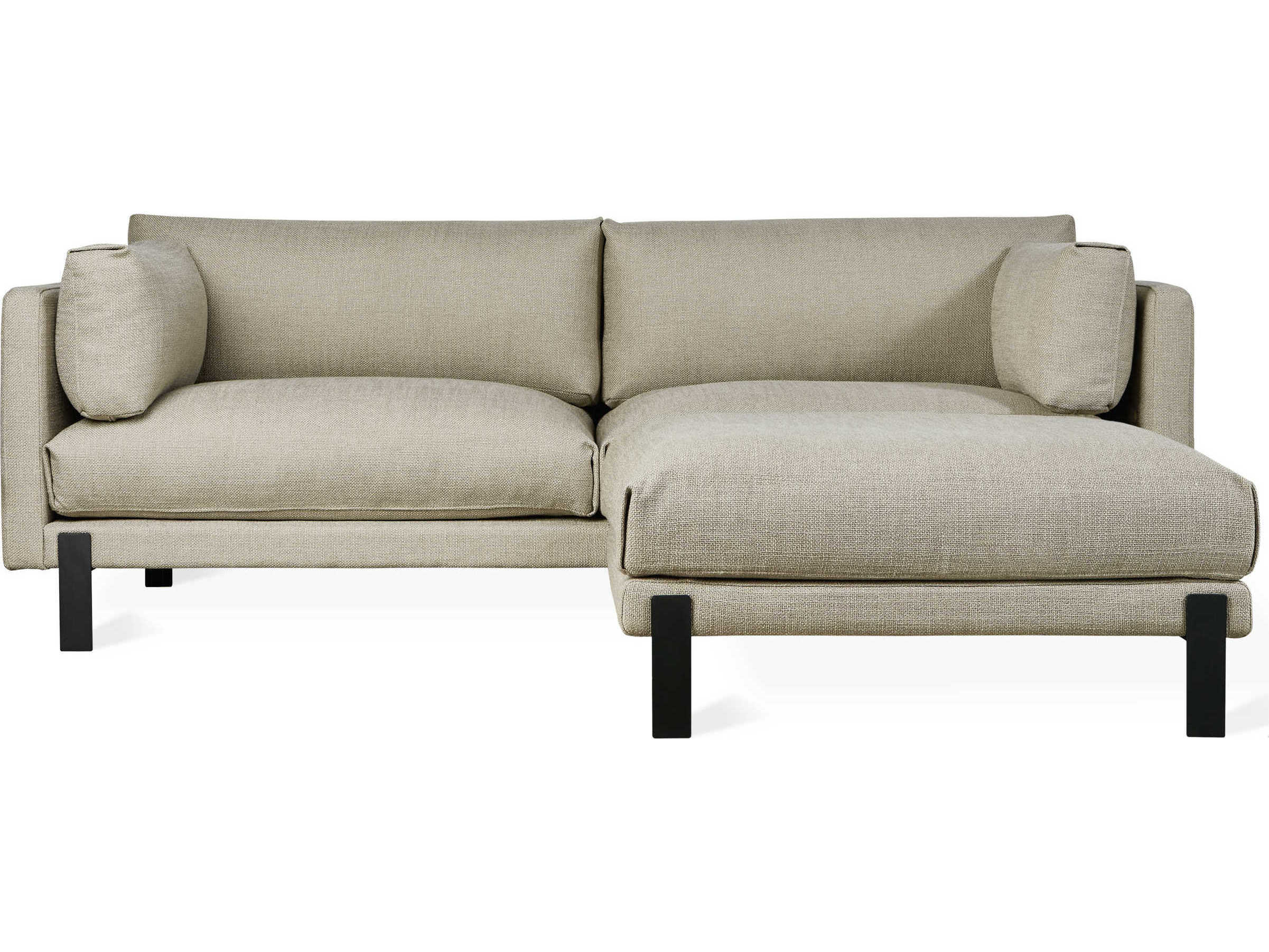 Gus* Modern Silverlake Gray Upholstered Sectional Sofa