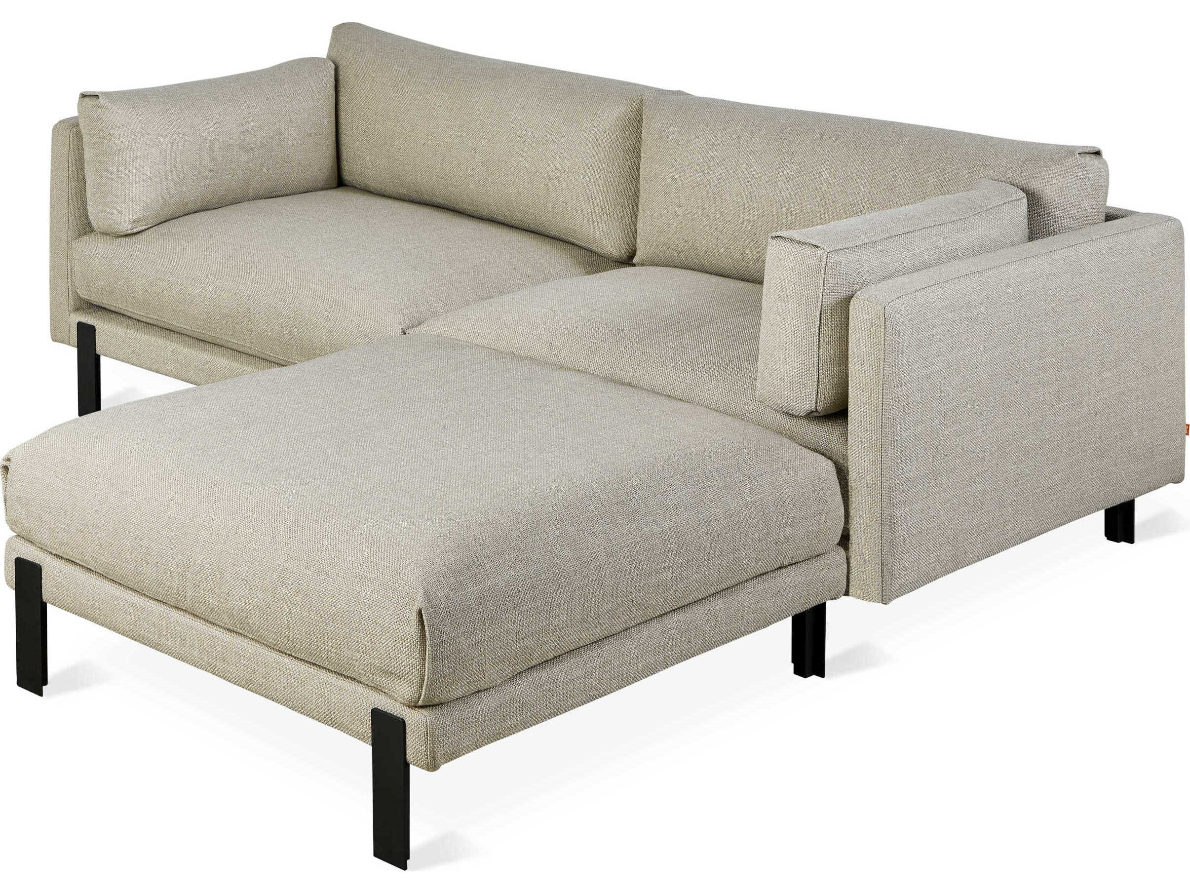 Gus* Modern Silverlake Gray Upholstered Sectional Sofa