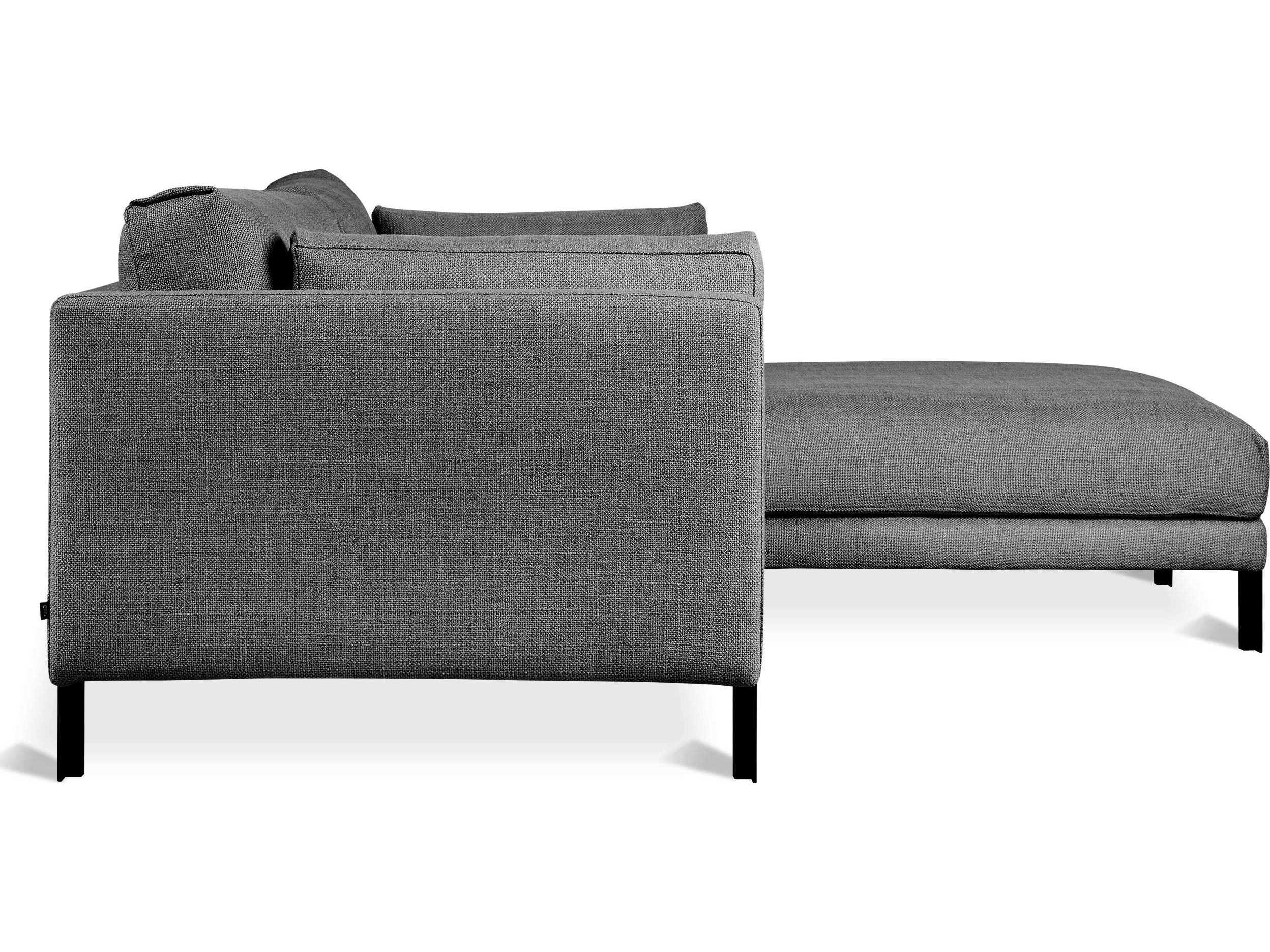 Gus* Modern Silverlake Gray Upholstered Sectional Sofa