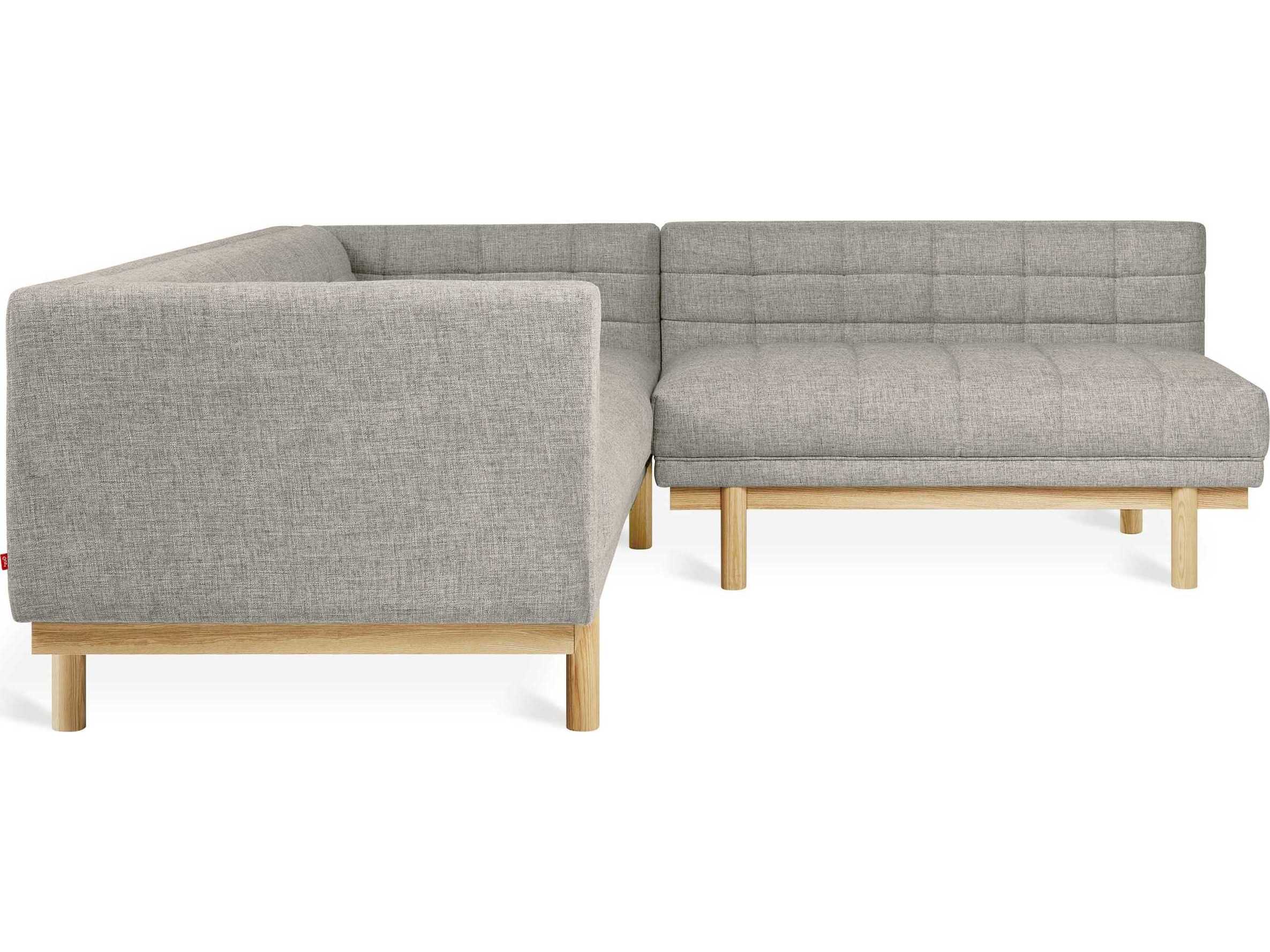 Gus* Modern Mulholland Tufted Brown Upholstered Sectional Sofa