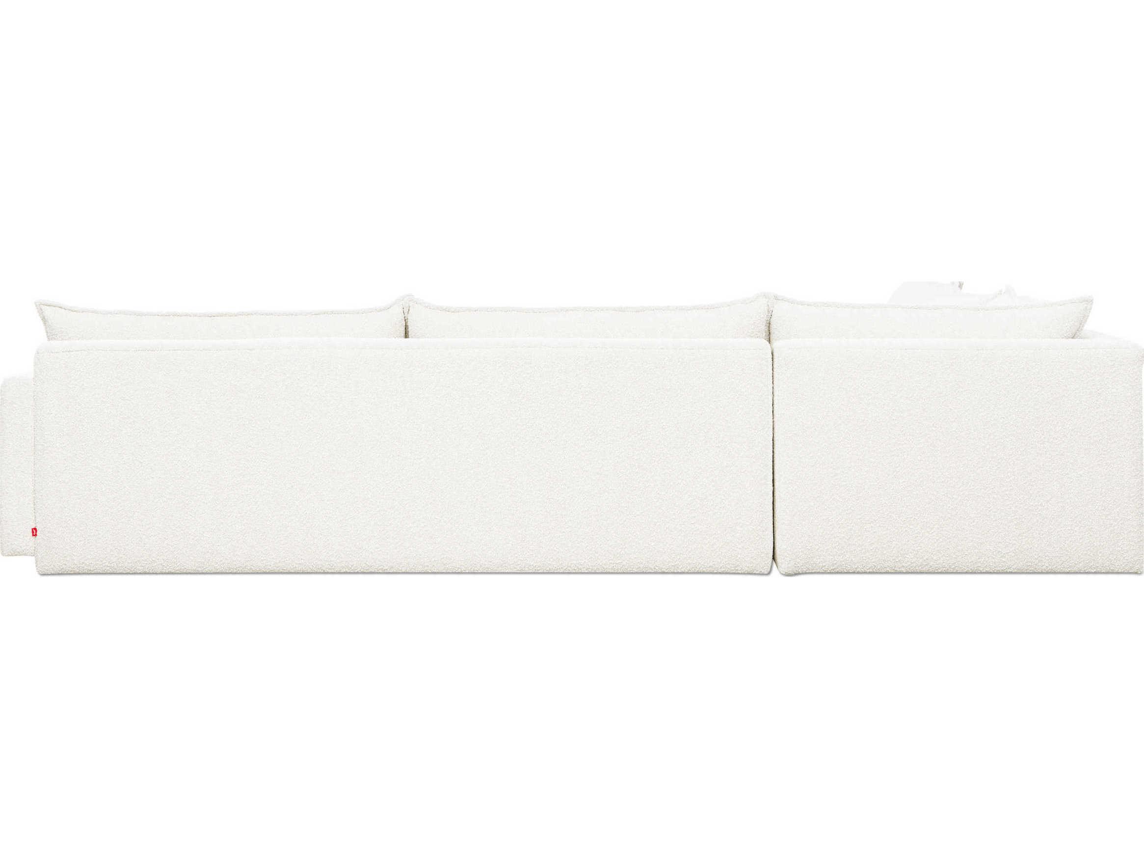 Gus* Modern Sola White Upholstered Sectional Sofa